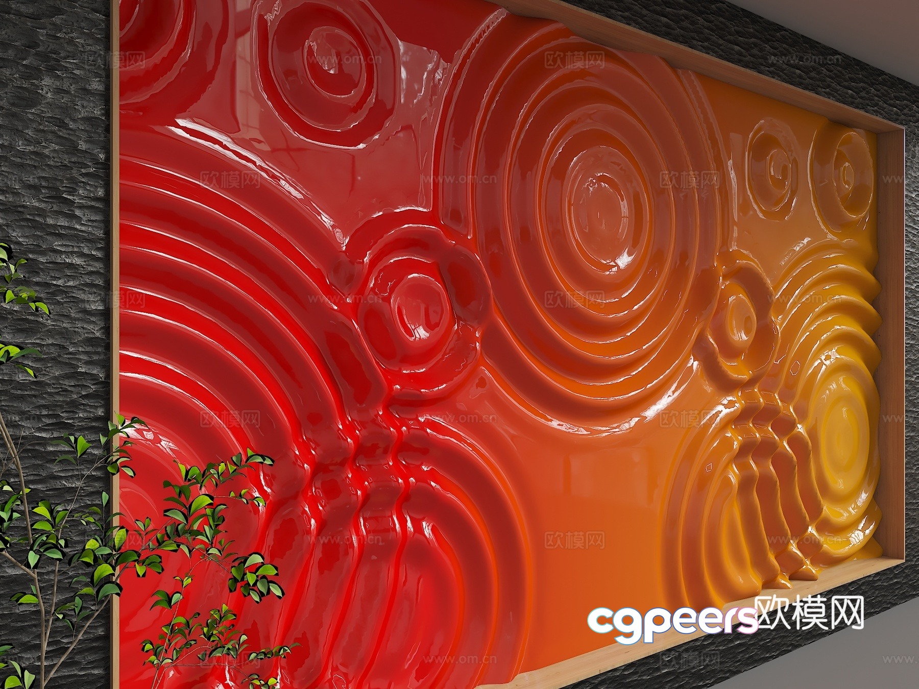 Modern background wall 3d model Modern background wall 3d model