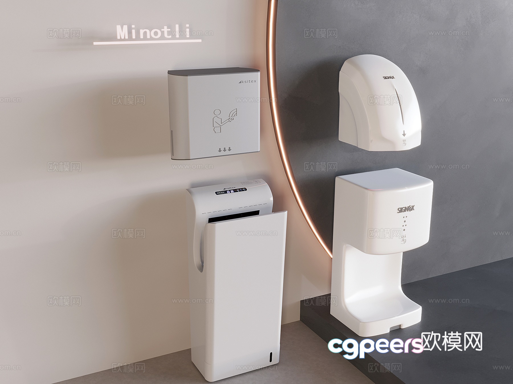 Drying blow dryer hand dryer hand dryer 3d model Drying blow dryer hand dryer hand dryer 3d model