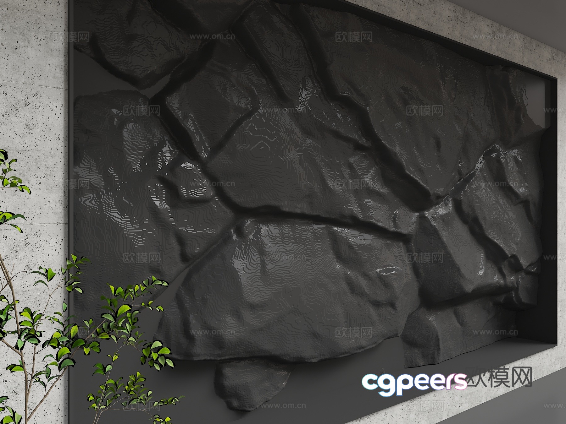 Modern background wall 3d model Modern background wall 3d model