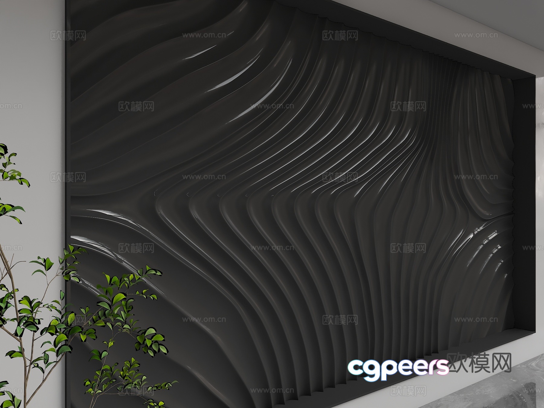 Modern background wall 3d model Modern background wall 3d model