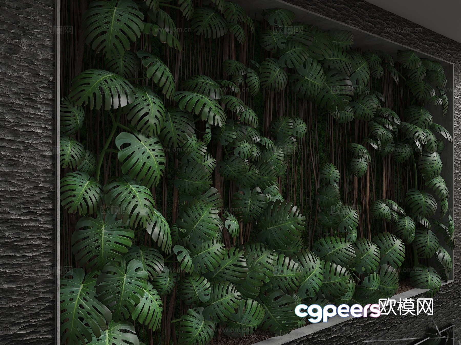 Modern background wall 3d model Modern background wall 3d model