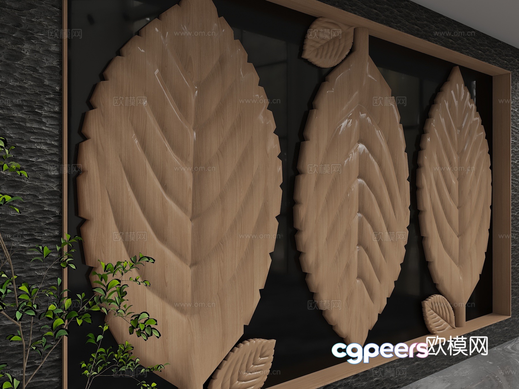 Modern background wall 3d model Modern background wall 3d model