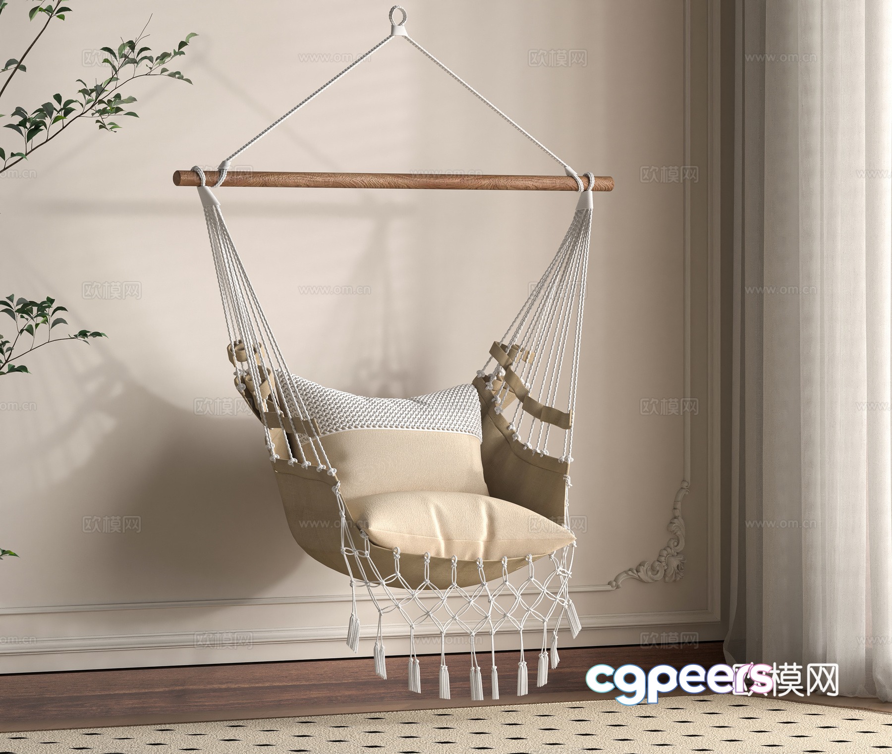 Modern hanging chair 3d model Modern hanging chair 3d model