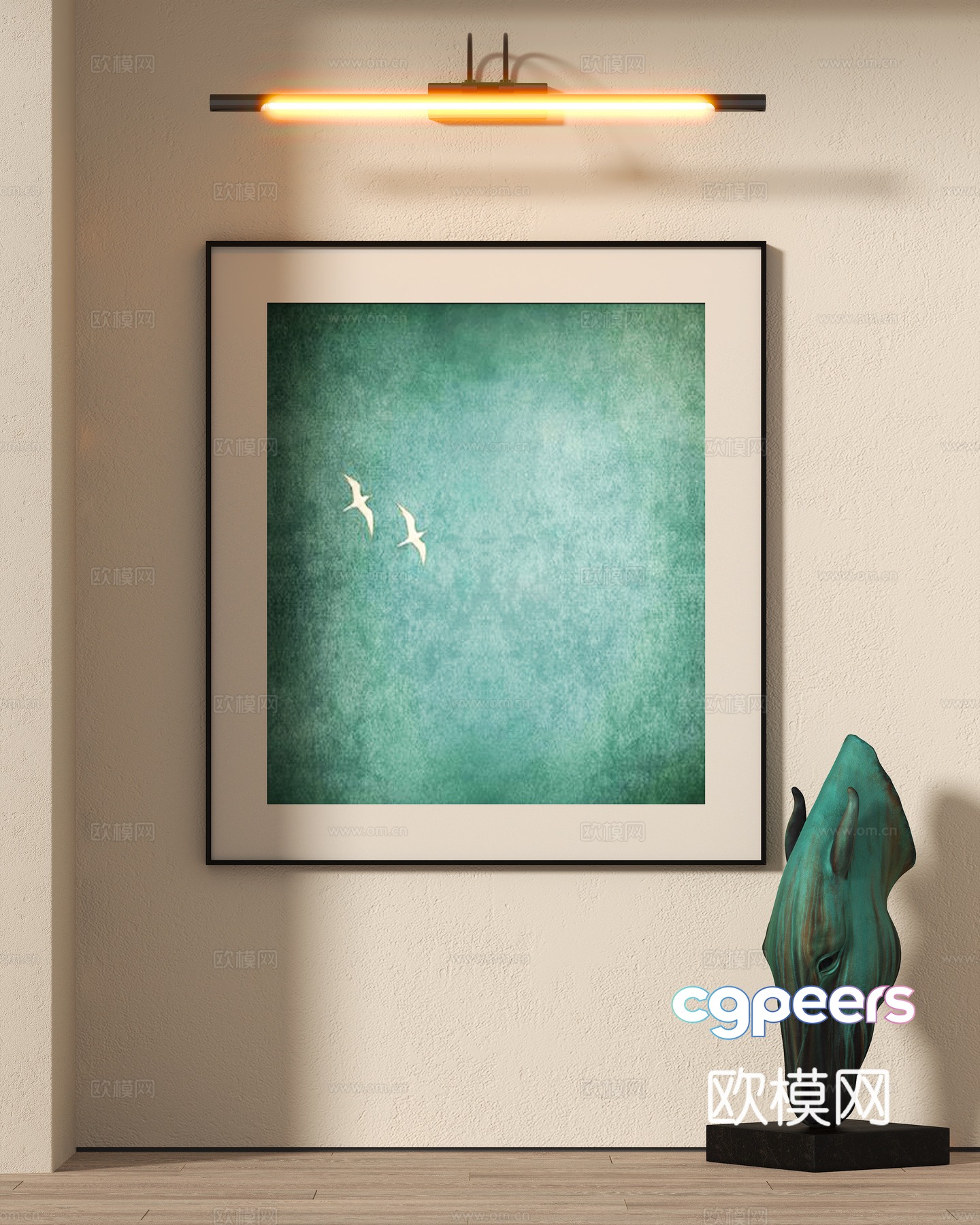 Modern abstract hanging paintings decorative ornaments 3d model Modern abstract hanging paintings decorative ornaments 3d model