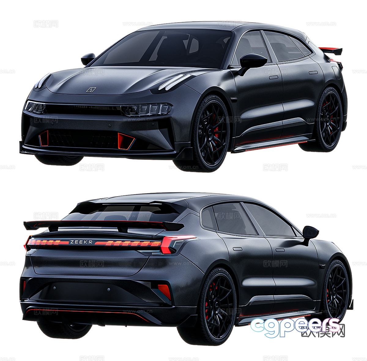 Zeekr 001 FR coupe 3d model Zeekr 001 FR coupe 3d model
