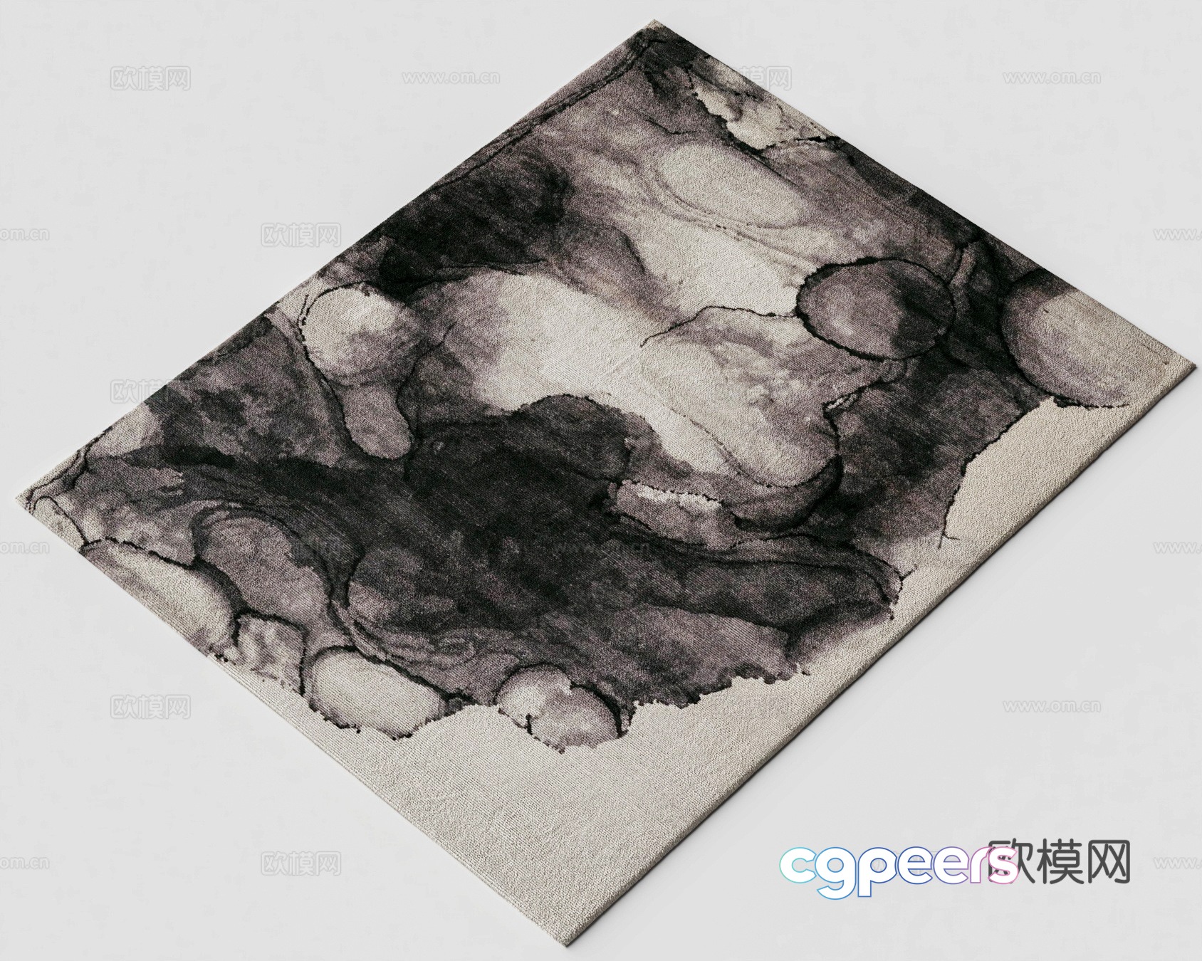 New Chinese carpet Rectangular carpet Printed carpet Tie-dye carpet Fabric carpet 3D model New Chinese carpet Rectangular carpet Printed carpet Tie-dye carpet Fabric carpet 3D model