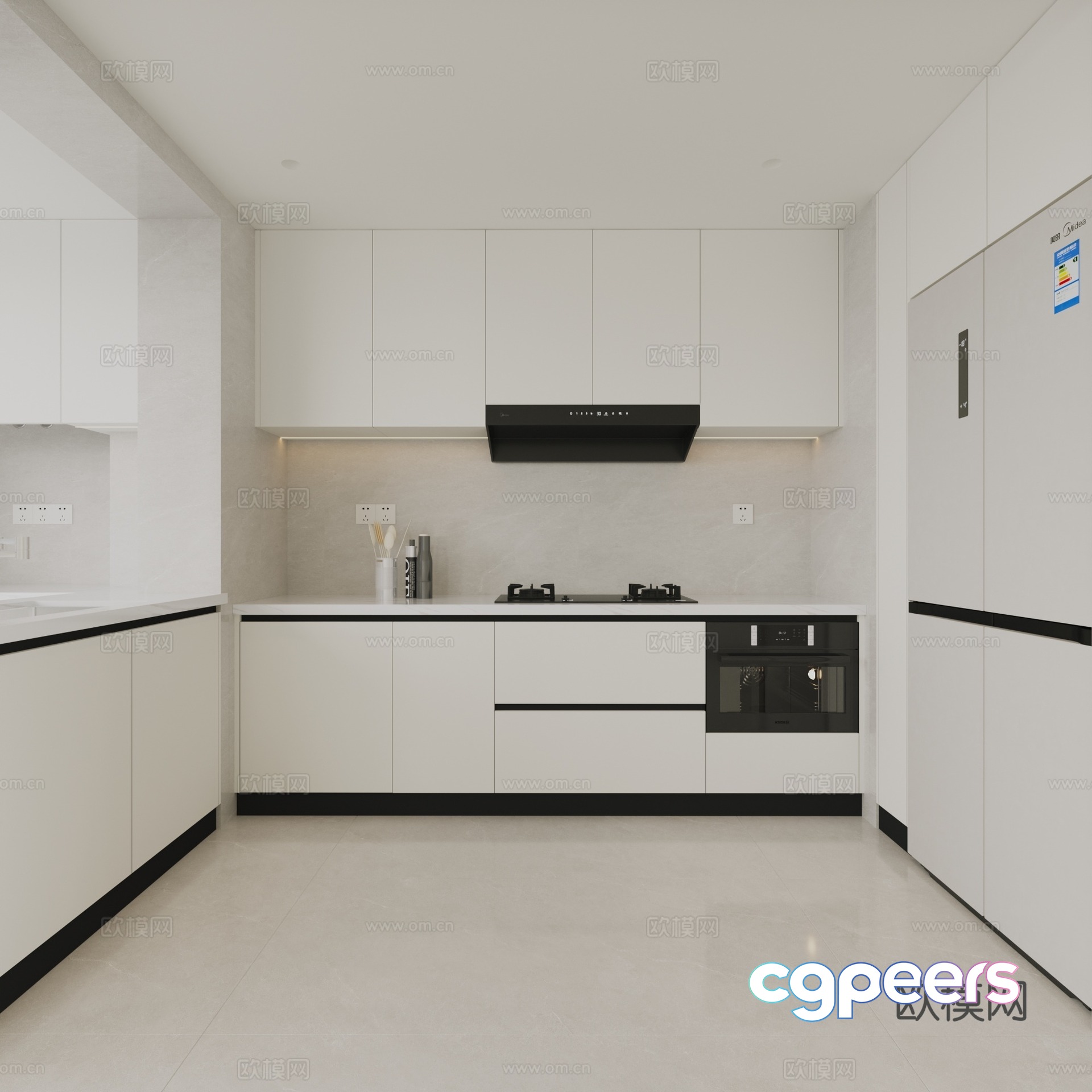 Kitchen space 3d model Kitchen space 3d model