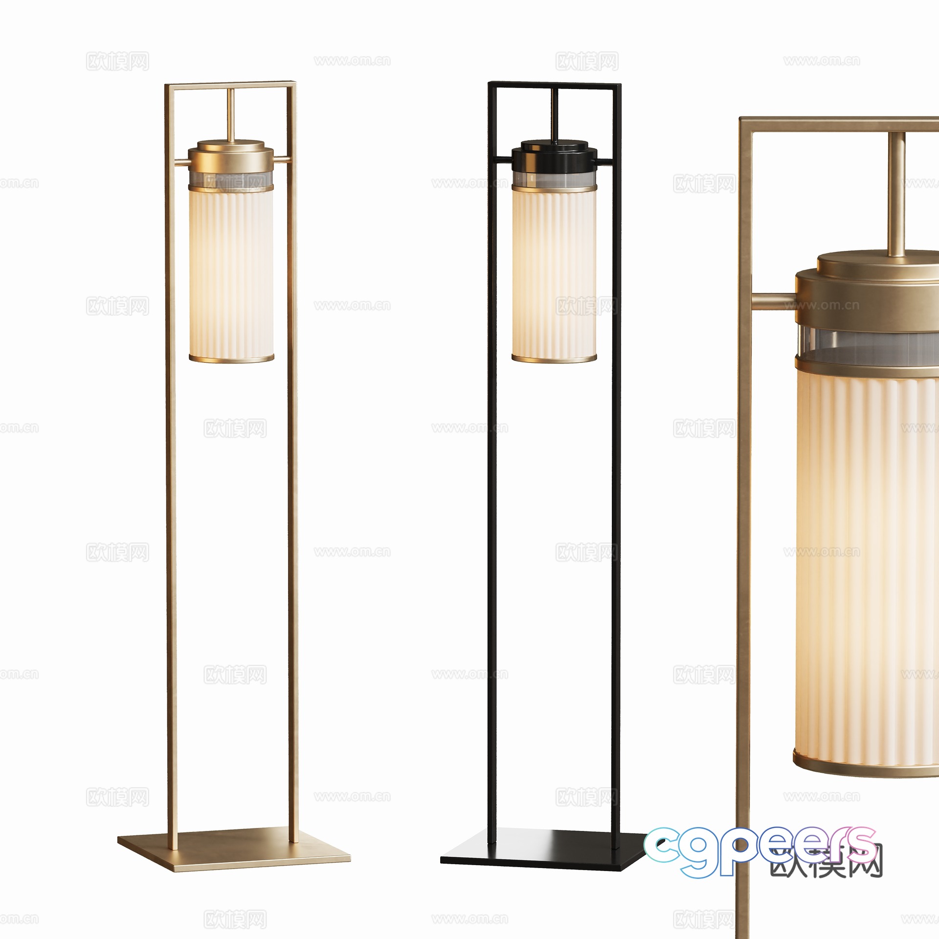 Modern Chinese floor lamp 3D model Modern Chinese floor lamp 3D model