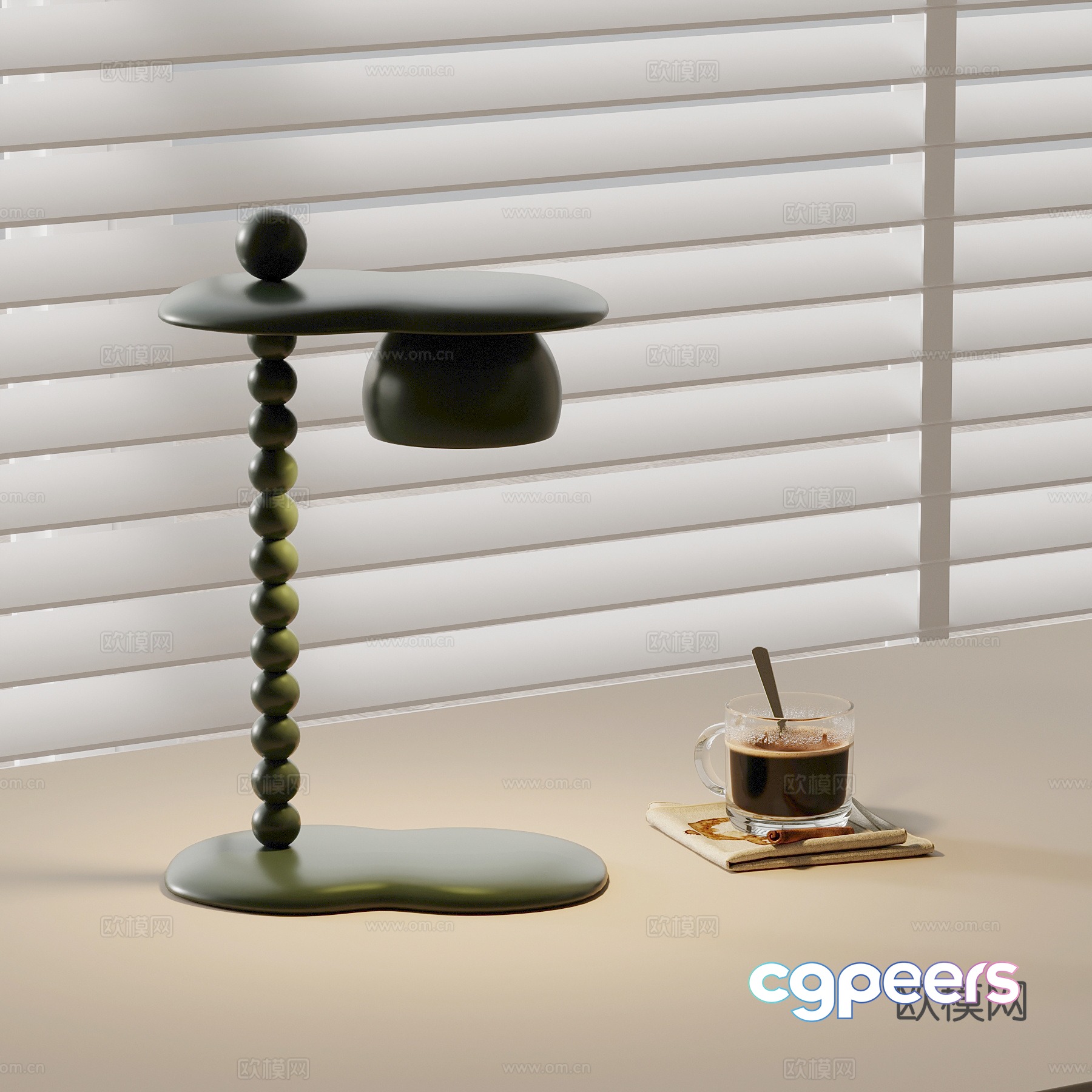 Modern dopamine table lamp 3D model Modern dopamine table lamp 3D model