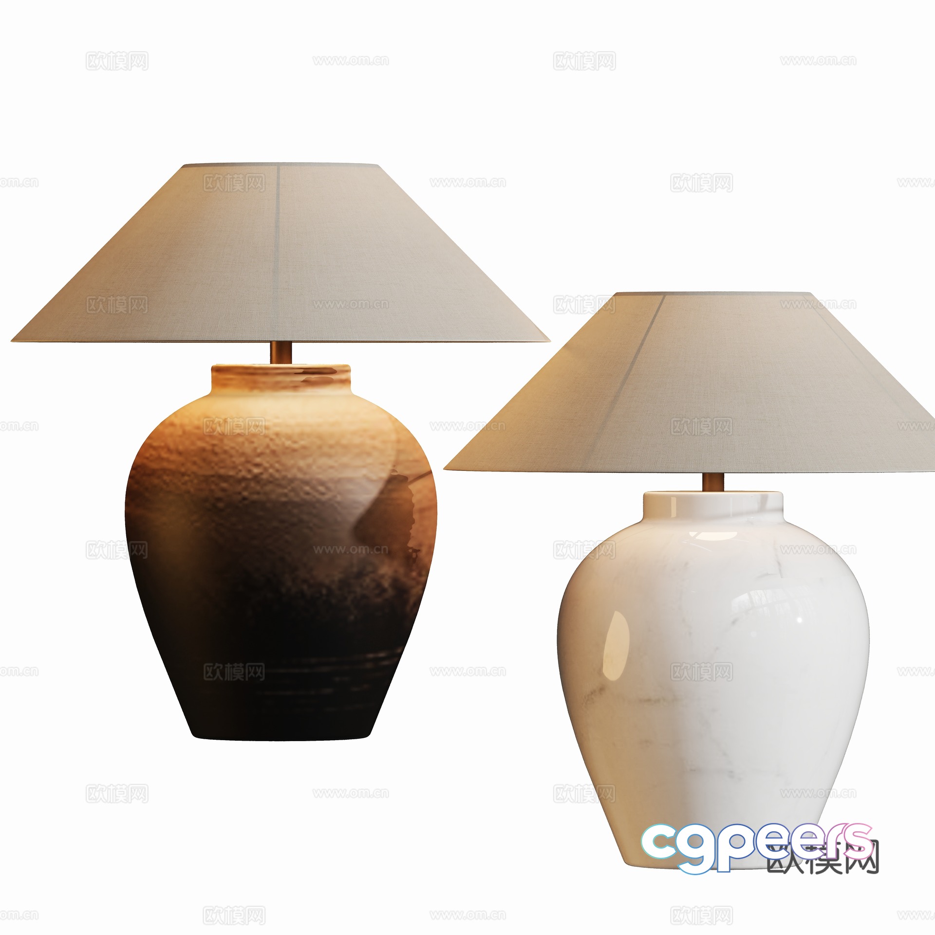 3D model of medieval ceramic desk lamp 3D model of medieval ceramic desk lamp