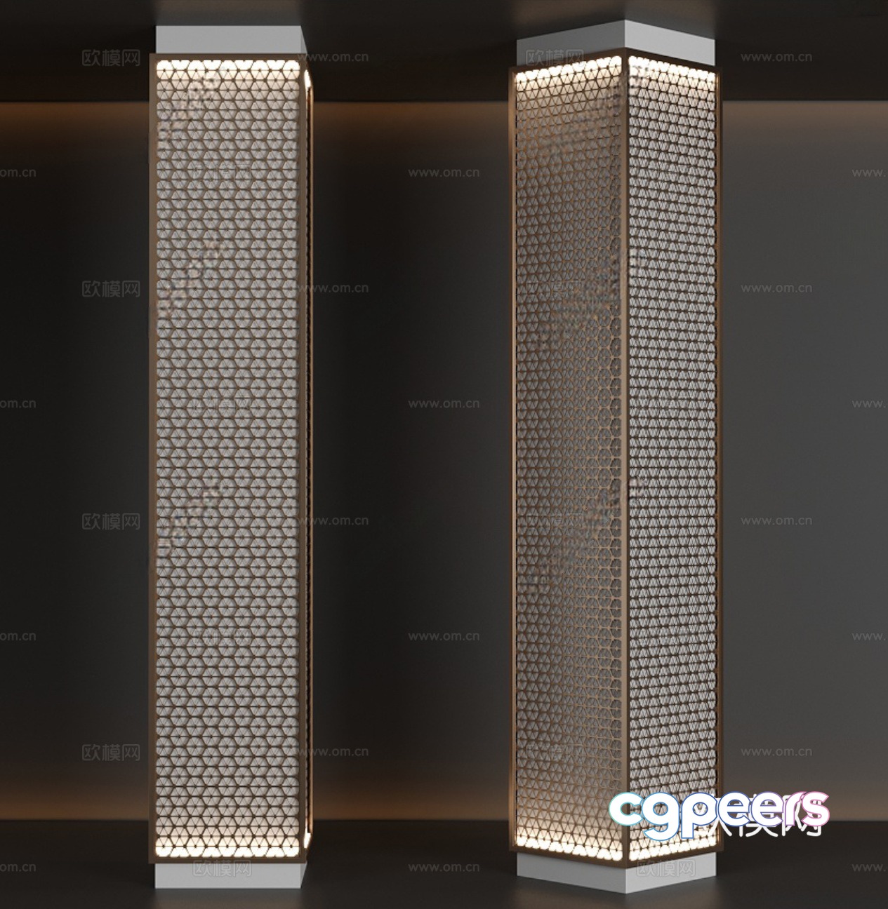 Modeling column Diamond mesh column 3D model Modeling column Diamond mesh column 3D model