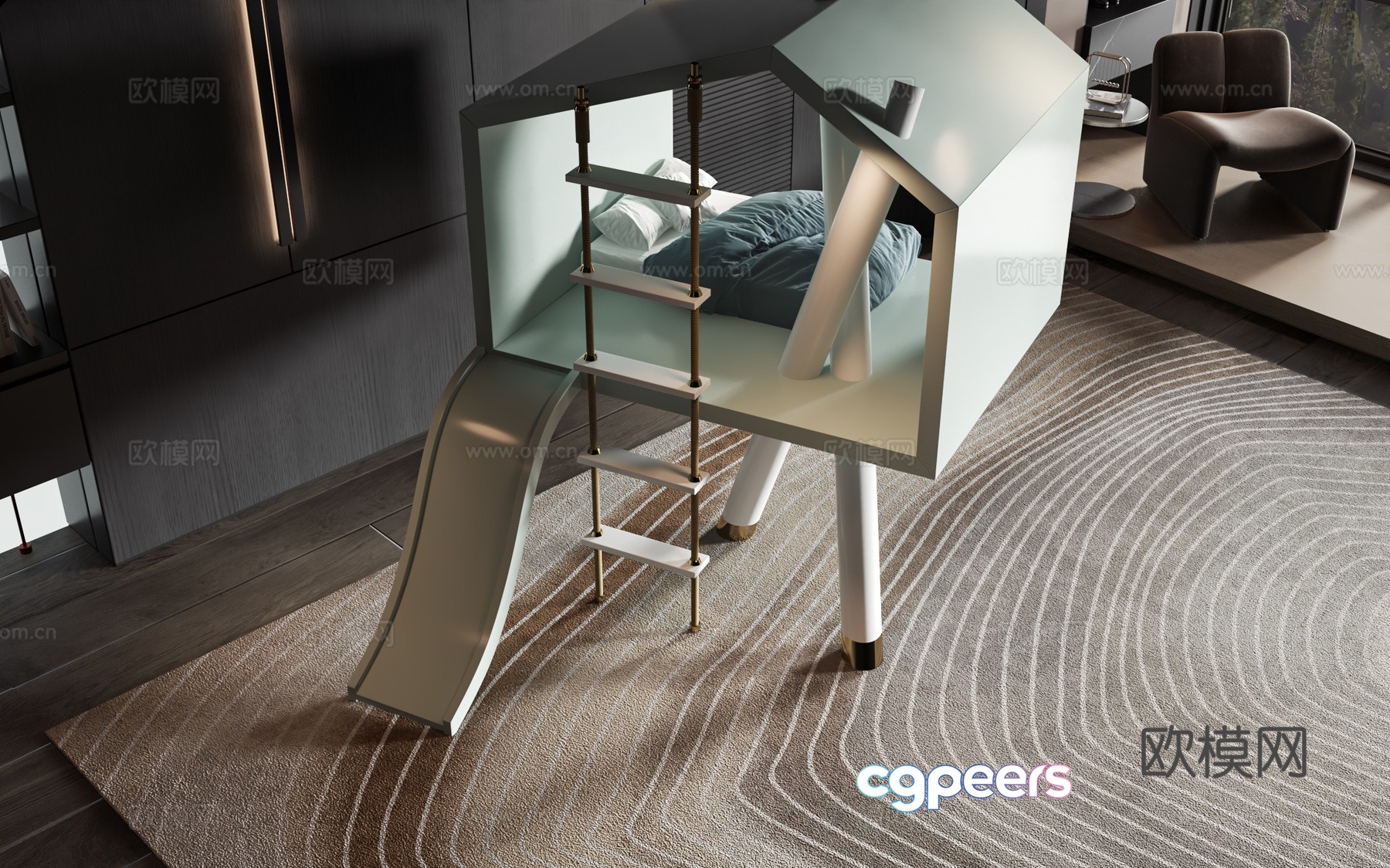 Modern style product bed 3d model Modern style product bed 3d model