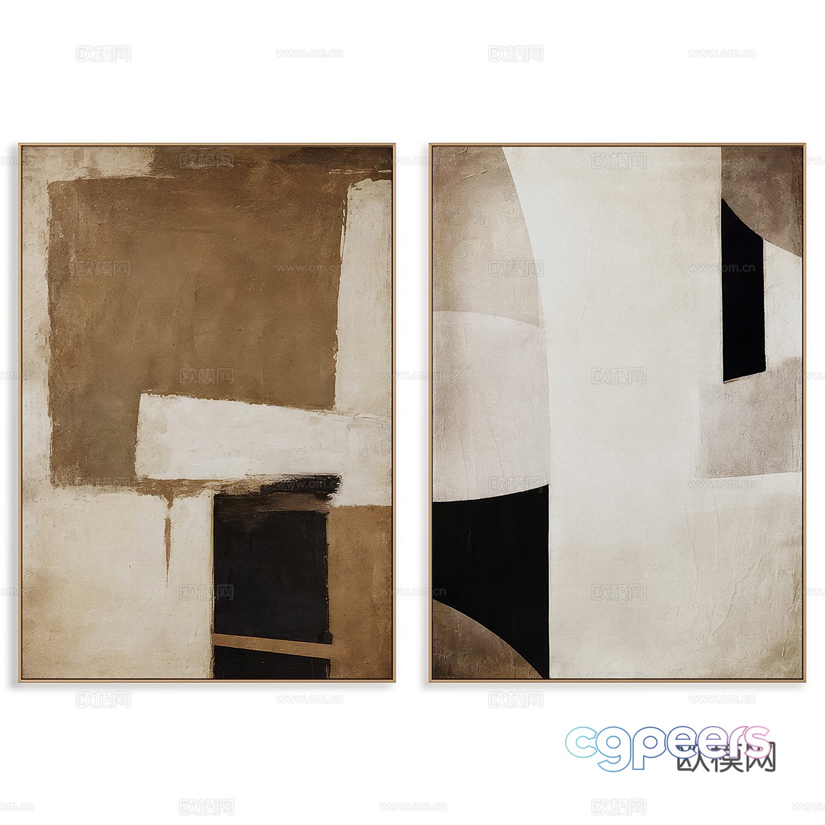 Modern Italian decorative hanging painting 3d model Modern Italian decorative hanging painting 3d model