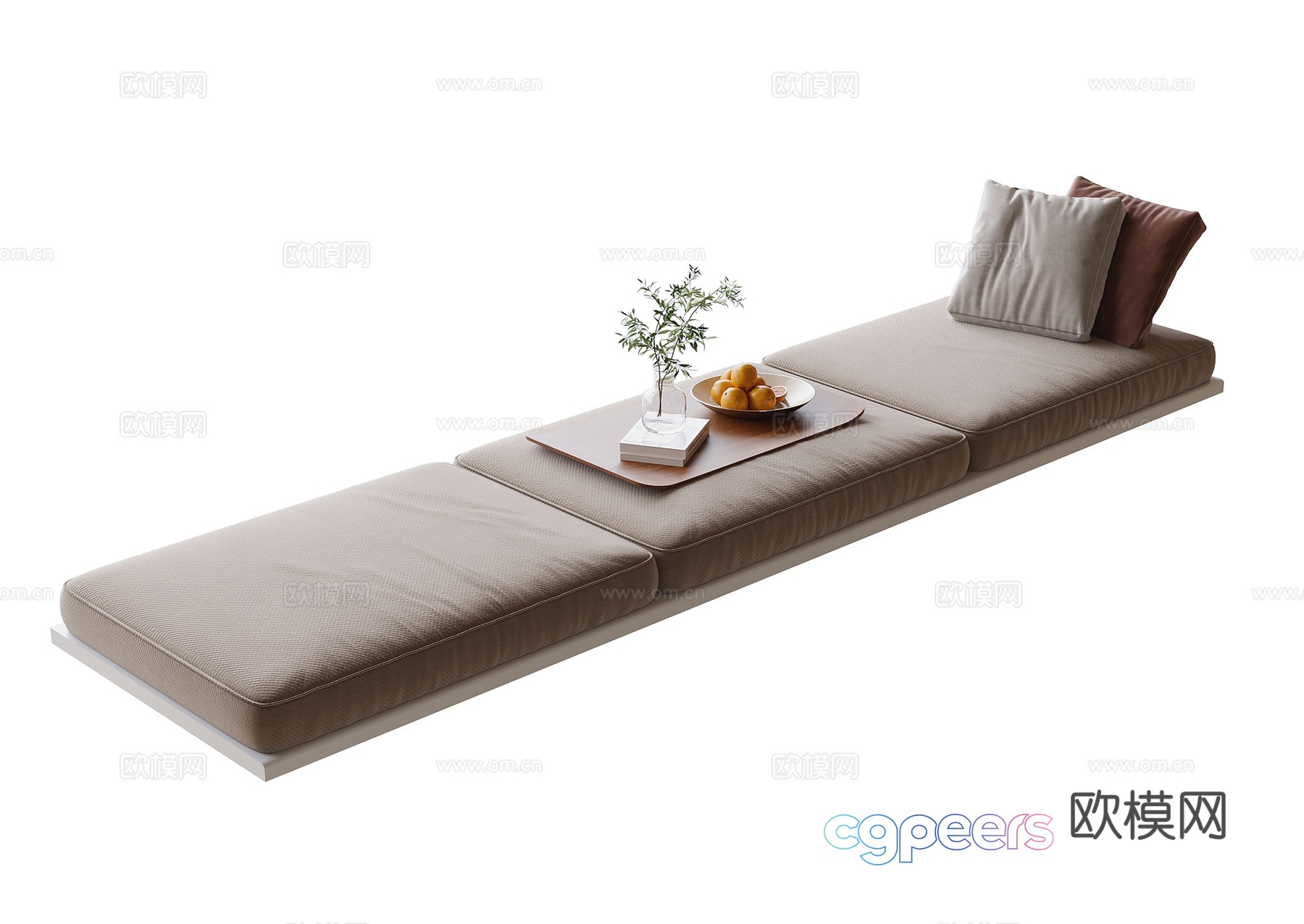 Modern bay window cushion 3d model Modern bay window cushion 3d model