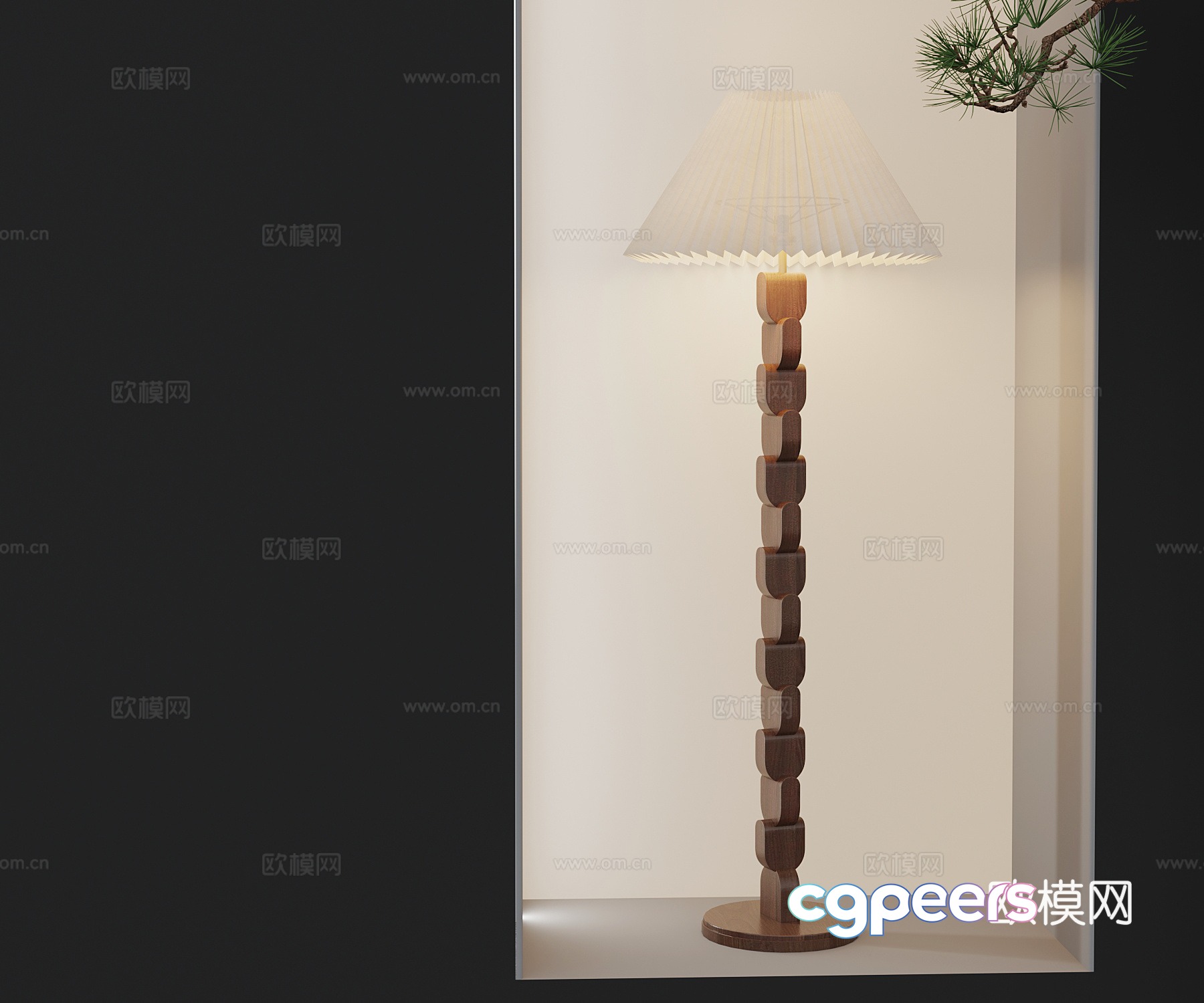 Middle-aged floor lamp 3d model Middle-aged floor lamp 3d model