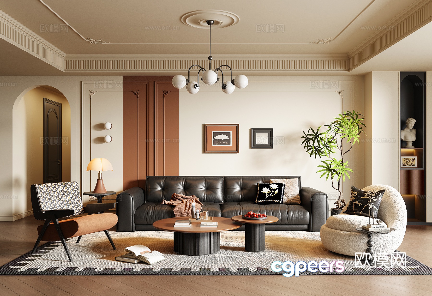 French medieval style living room 3d model French medieval style living room 3d model