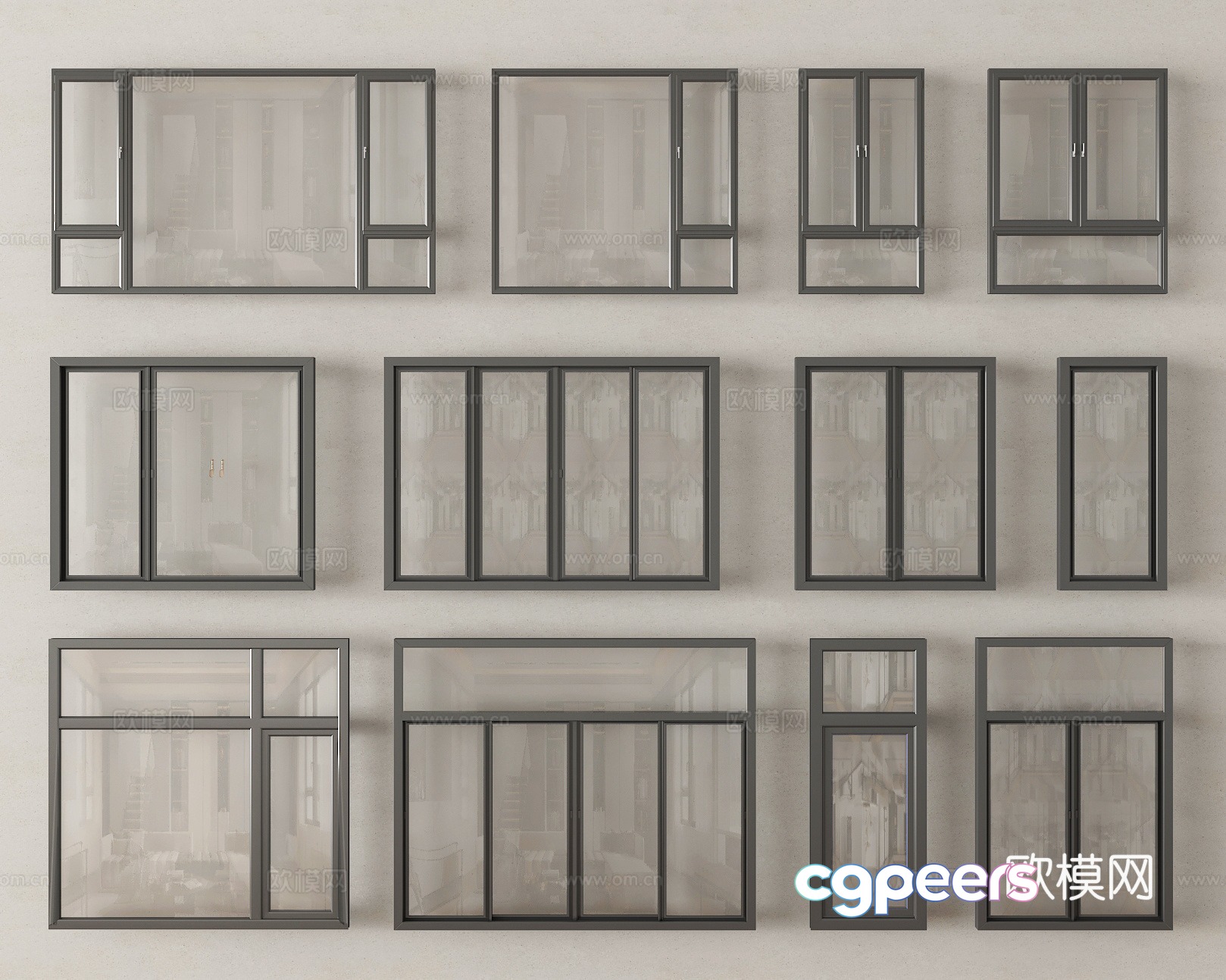 Casement window Window 3D model Casement window Window 3D model