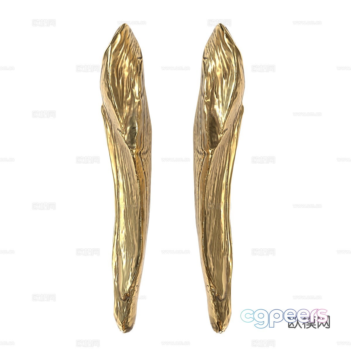 Metal handle Light luxury handle Golden metal handle Creative door handle 3D model Metal handle Light luxury handle Golden metal handle Creative door handle 3D model