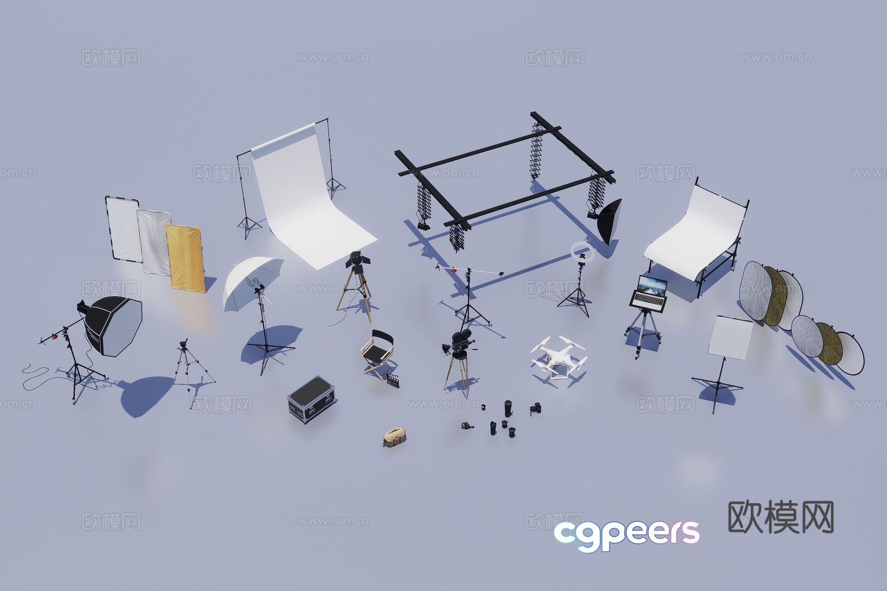 Camera photography equipment 3d model Camera photography equipment 3d model