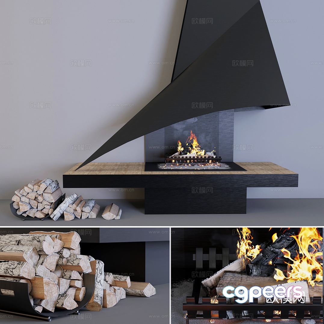 Fireplace 3d model Fireplace 3d model