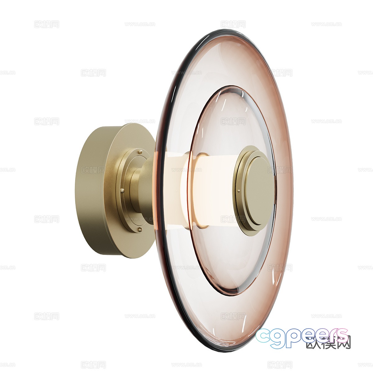 Modern Italian light luxury disc wall light 3D model Modern Italian light luxury disc wall light 3D model