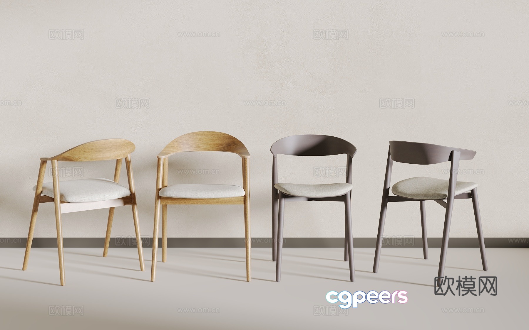New Chinese dining chair 3D model New Chinese dining chair 3D model