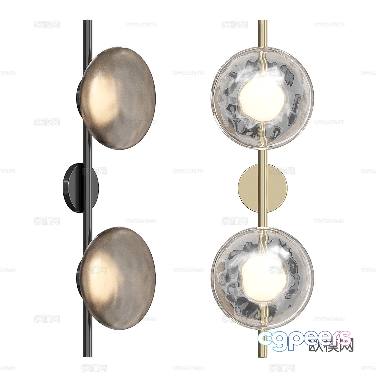 Modern Italian light luxury decorative wall light 3d model Modern Italian light luxury decorative wall light 3d model