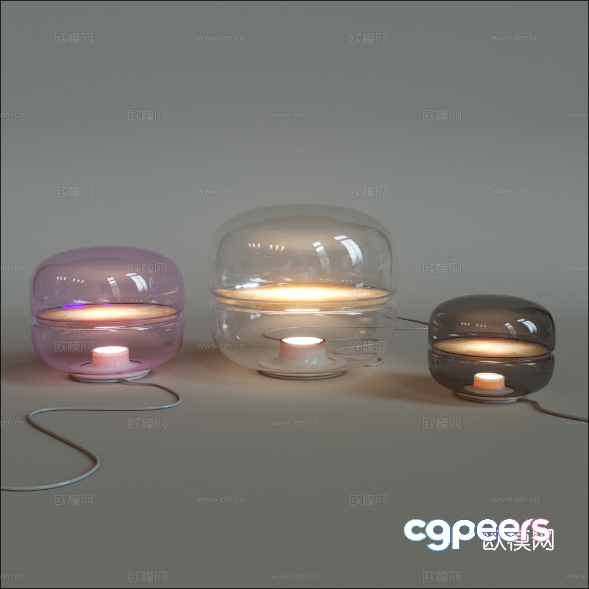 Modern Italian minimalist glass table lamp 3d model Modern Italian minimalist glass table lamp 3d model