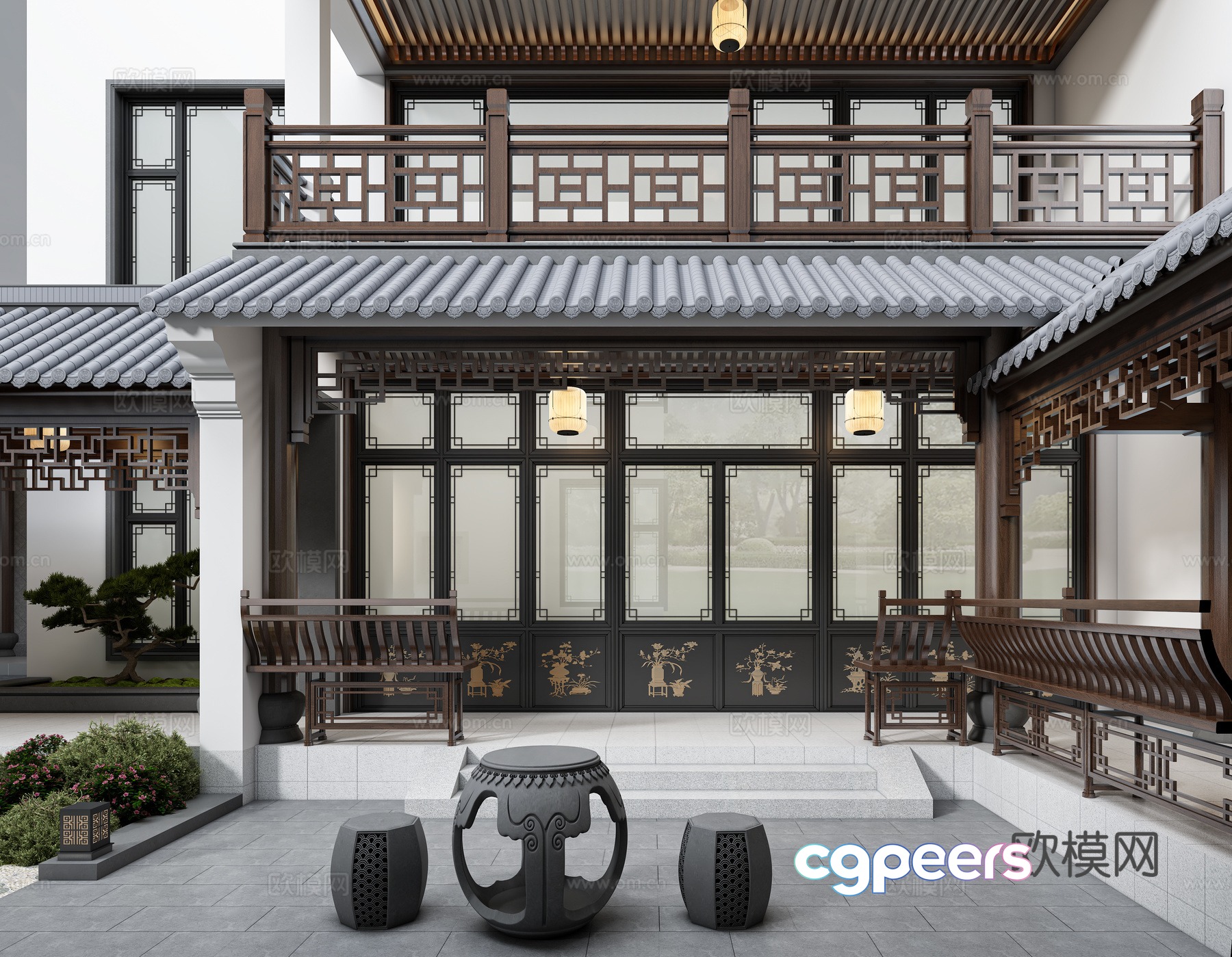 Chinese garden landscape 3d model Chinese garden landscape 3d model