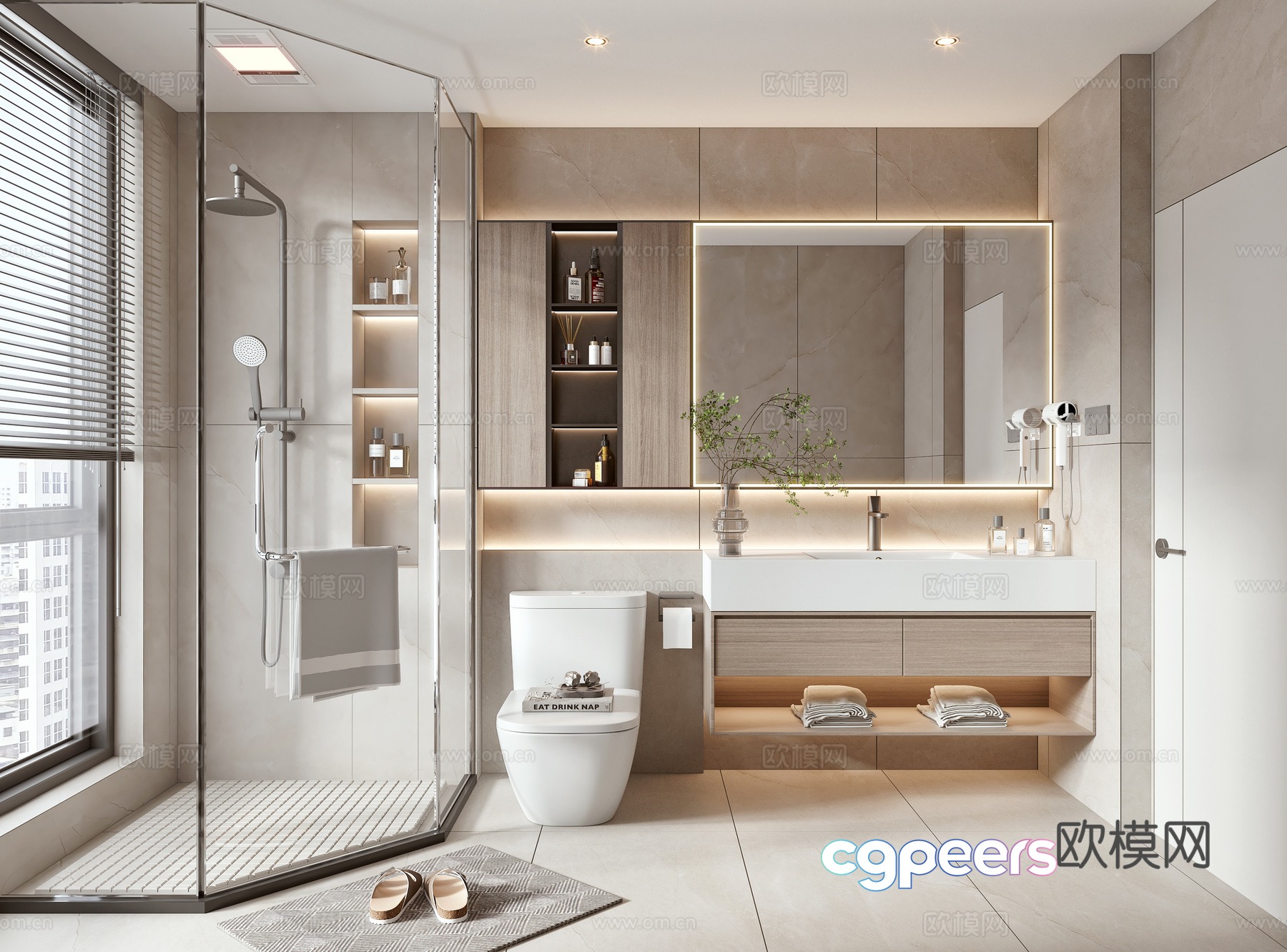 Modern bathroom 3d model Modern bathroom 3d model