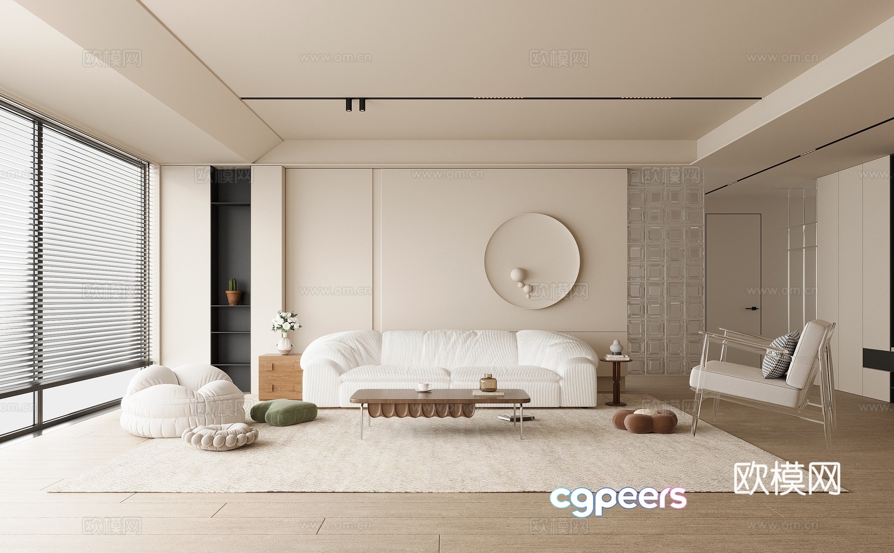 Modern living room 3d model Modern living room 3d model