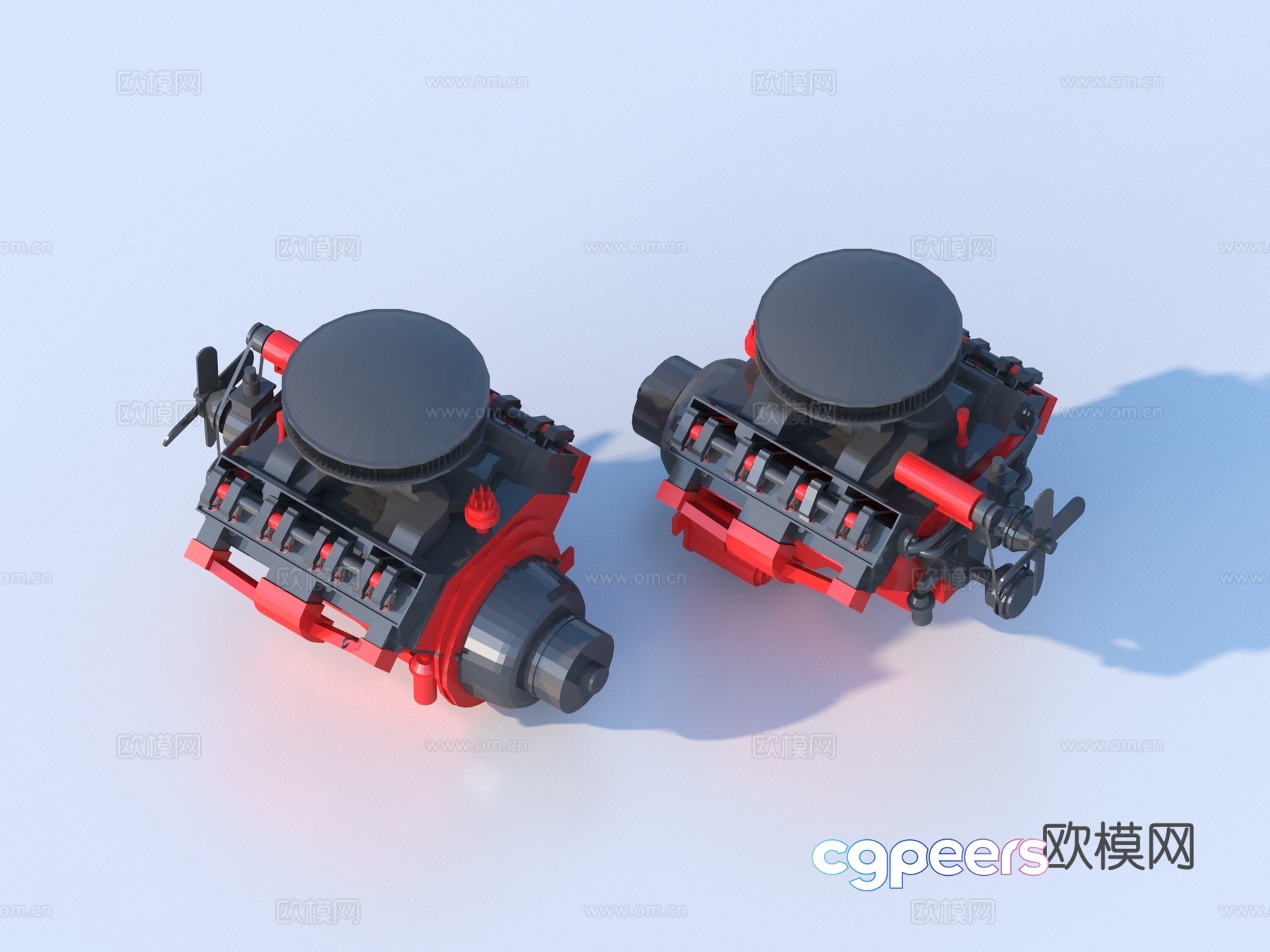 Motor Motor Engine Engine Power System Industrial Equipment 3D Model Motor Motor Engine Engine Power System Industrial Equipment 3D Model