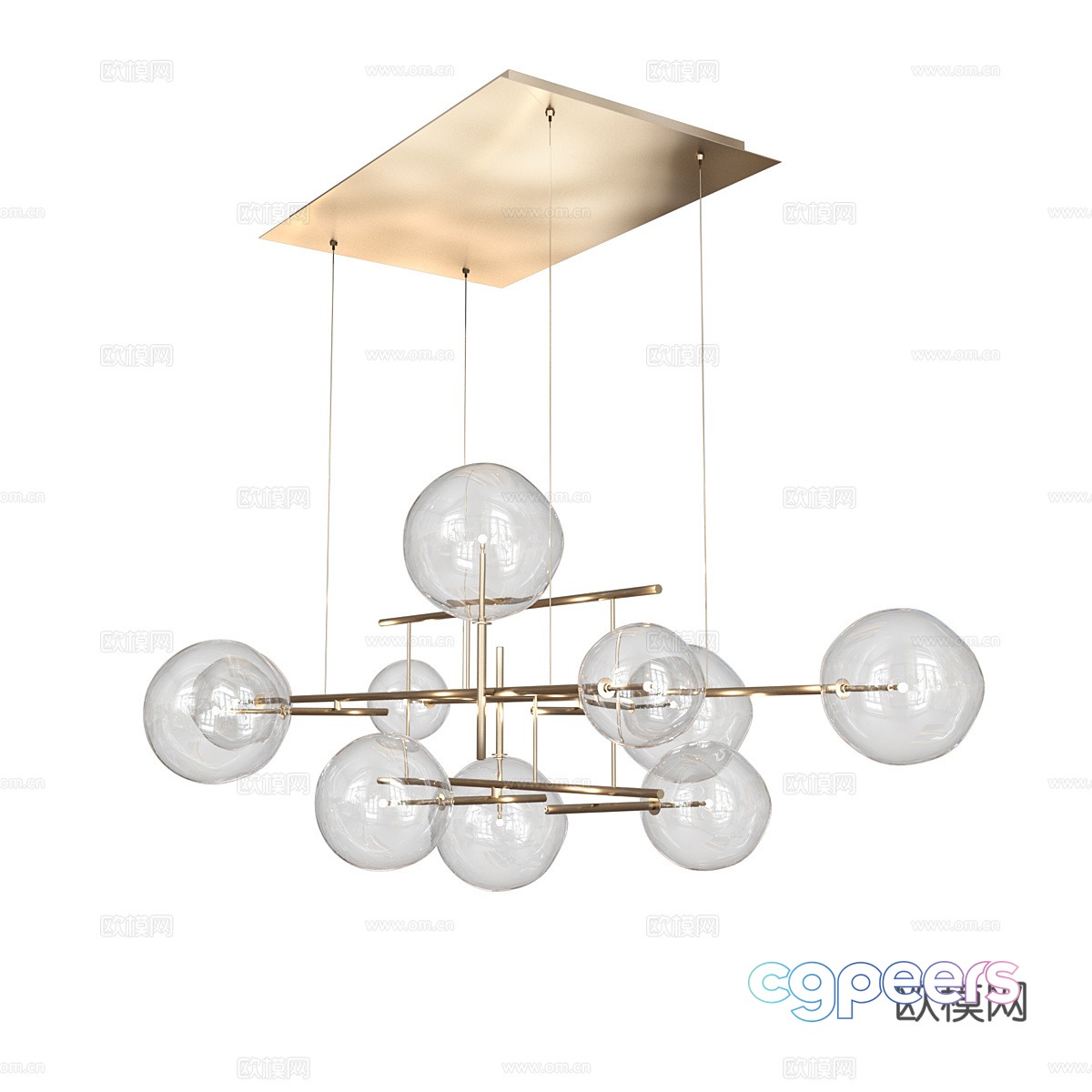 Modern light luxury decorative chandeliers 3d model Modern light luxury decorative chandeliers 3d model