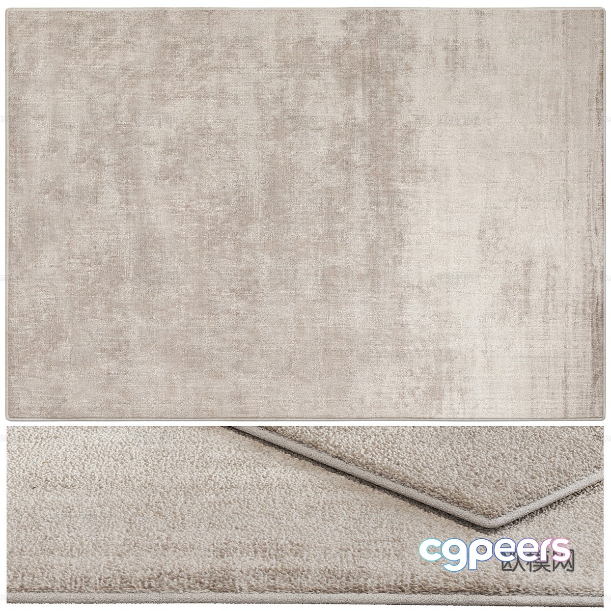 New Chinese style Wasabi wool fabric carpet 3D model New Chinese style Wasabi wool fabric carpet 3D model