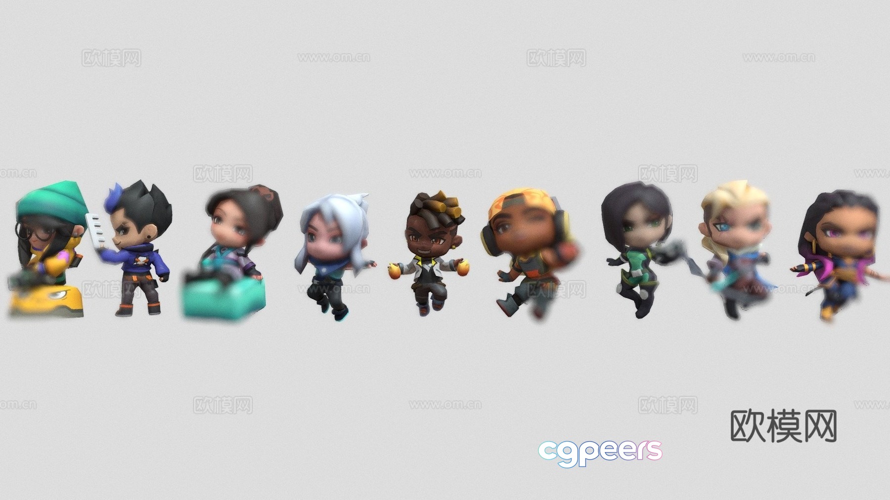 Fearless Contract Q version (key chain) 3D model Fearless Contract Q version (key chain) 3D model