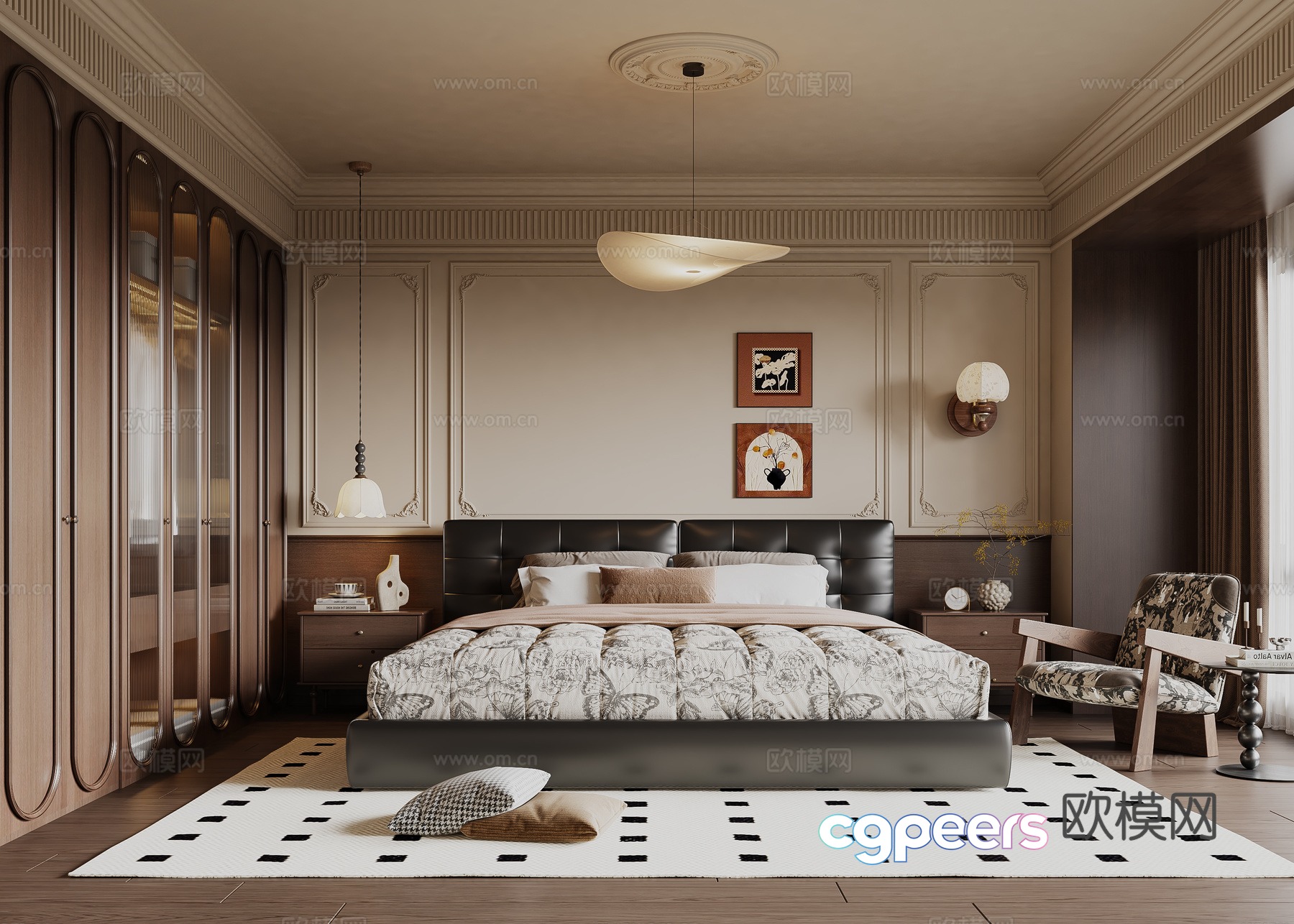 French medieval style bedroom 3d model French medieval style bedroom 3d model
