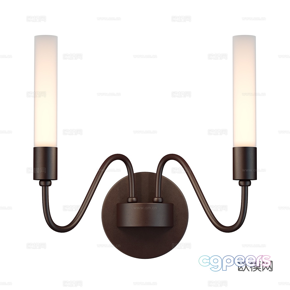 American simple double-headed wall lamp 3d model 3d model American simple double-headed wall lamp 3d model 3d model