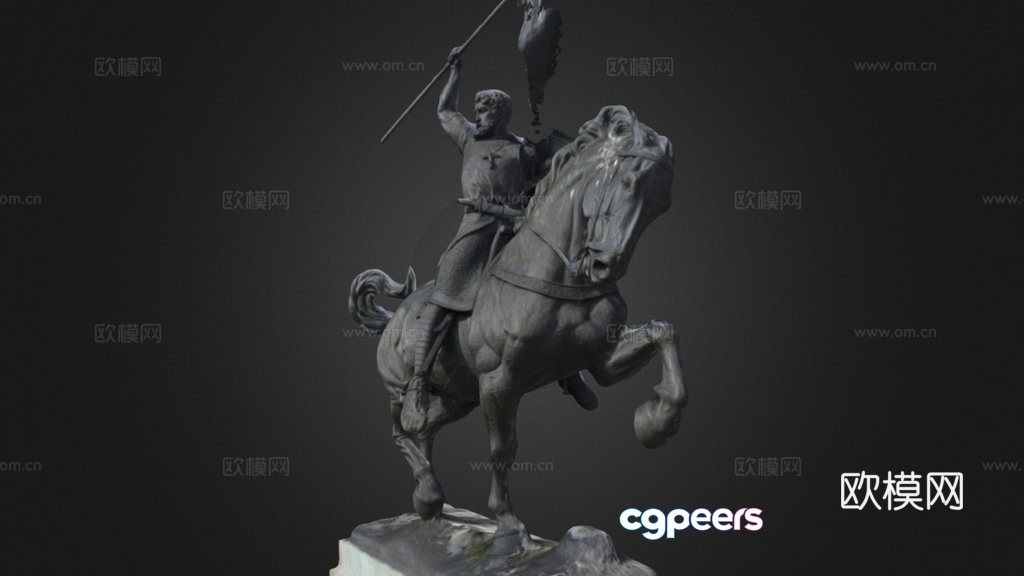 Elsid Equestrian Statue Balboa Park SD3d Model Elsid Equestrian Statue Balboa Park SD3d Model