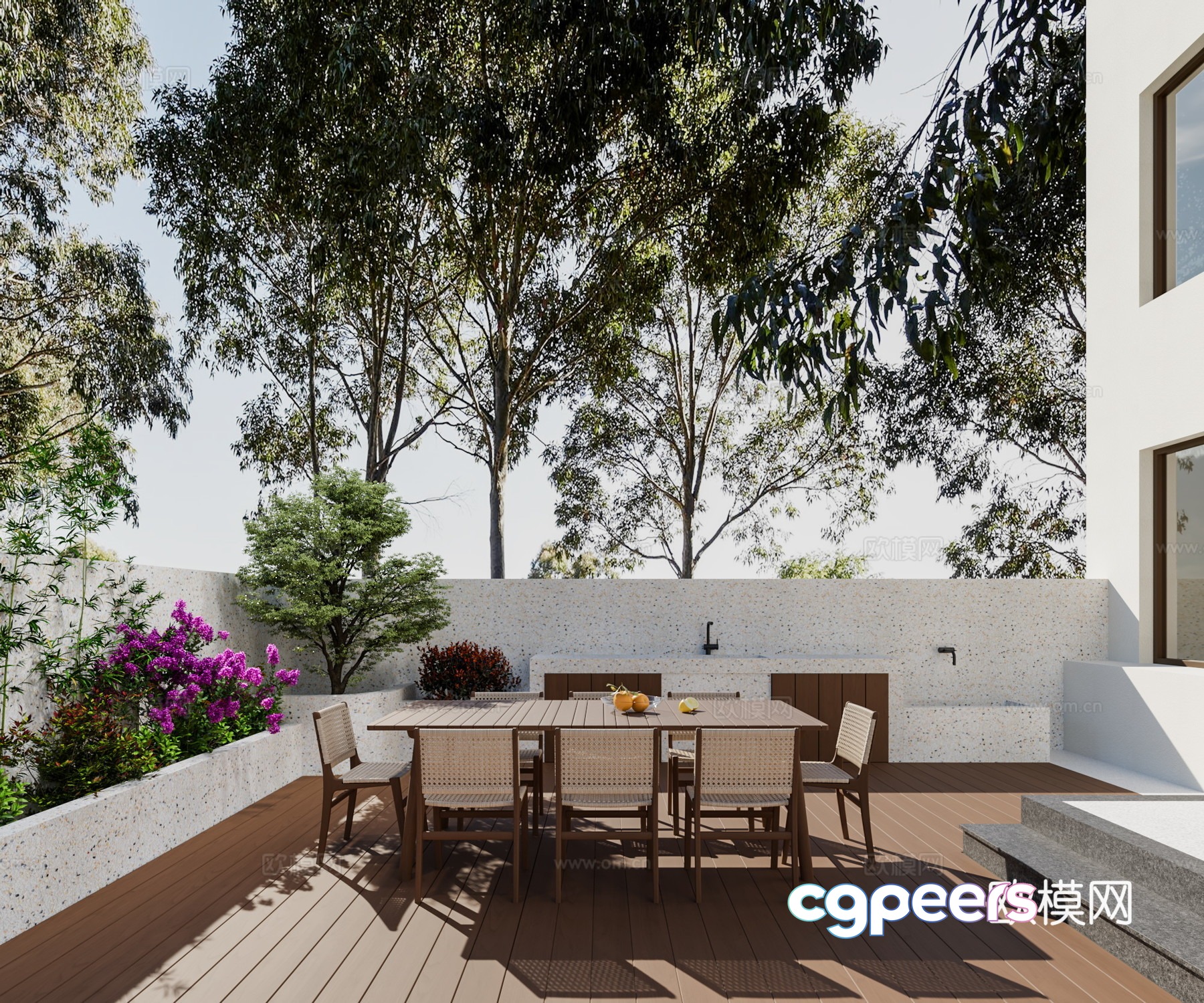 Modern garden landscape 3d model Modern garden landscape 3d model