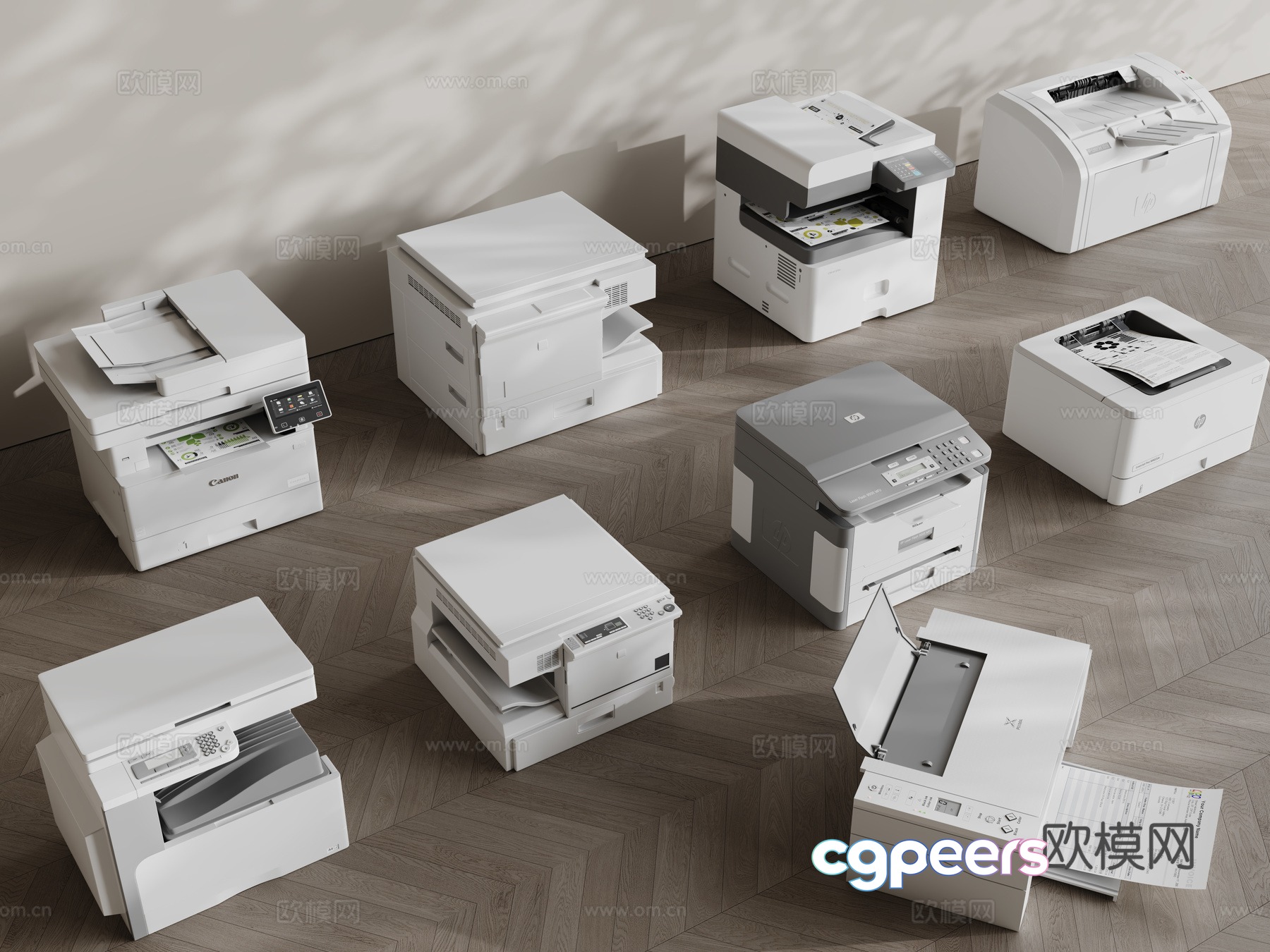 Modern printer printing press engraving machine scanner office supplies 3d model Modern printer printing press engraving machine scanner office supplies 3d model