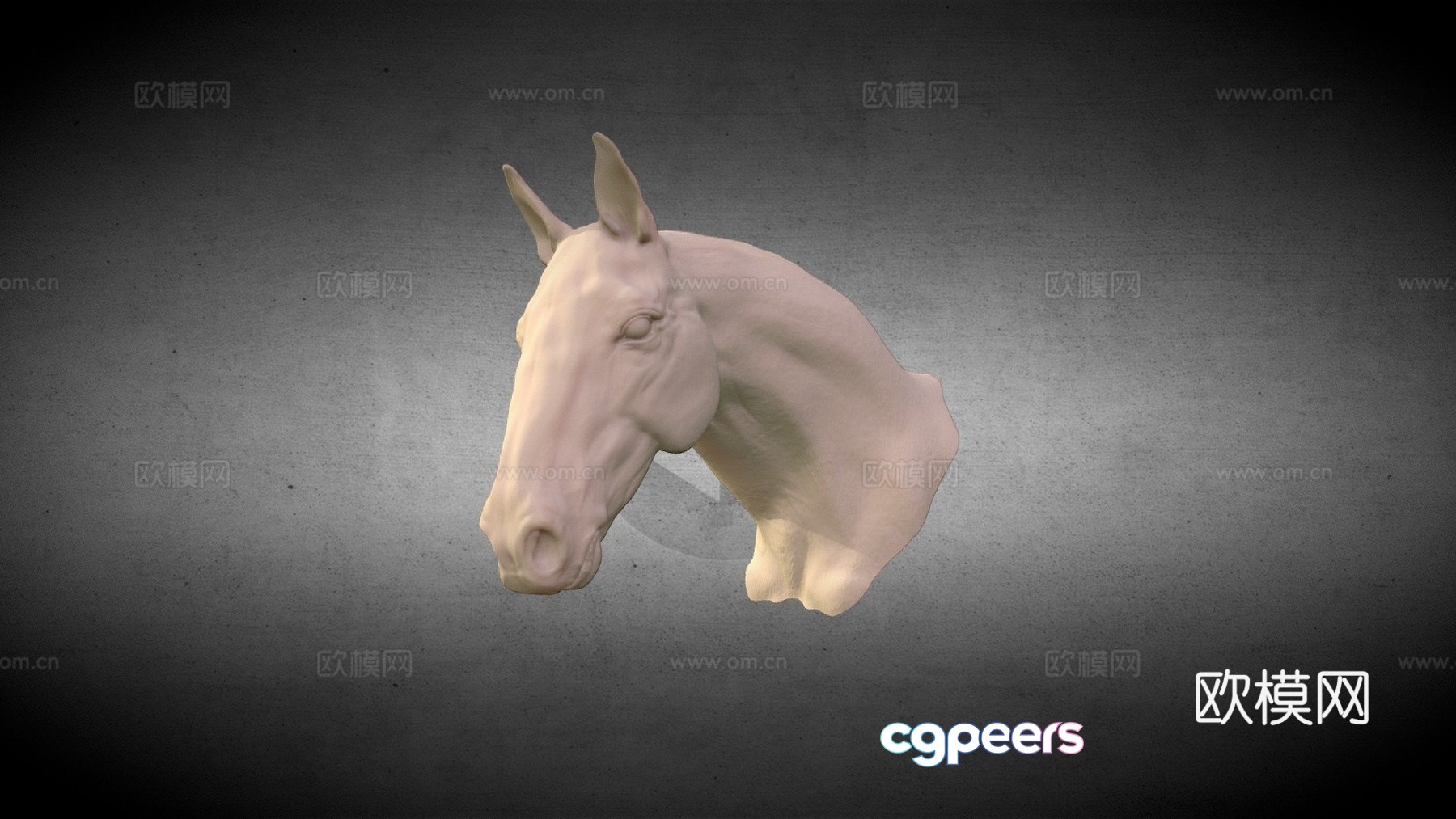Horse head sculpture 3d model Horse head sculpture 3d model