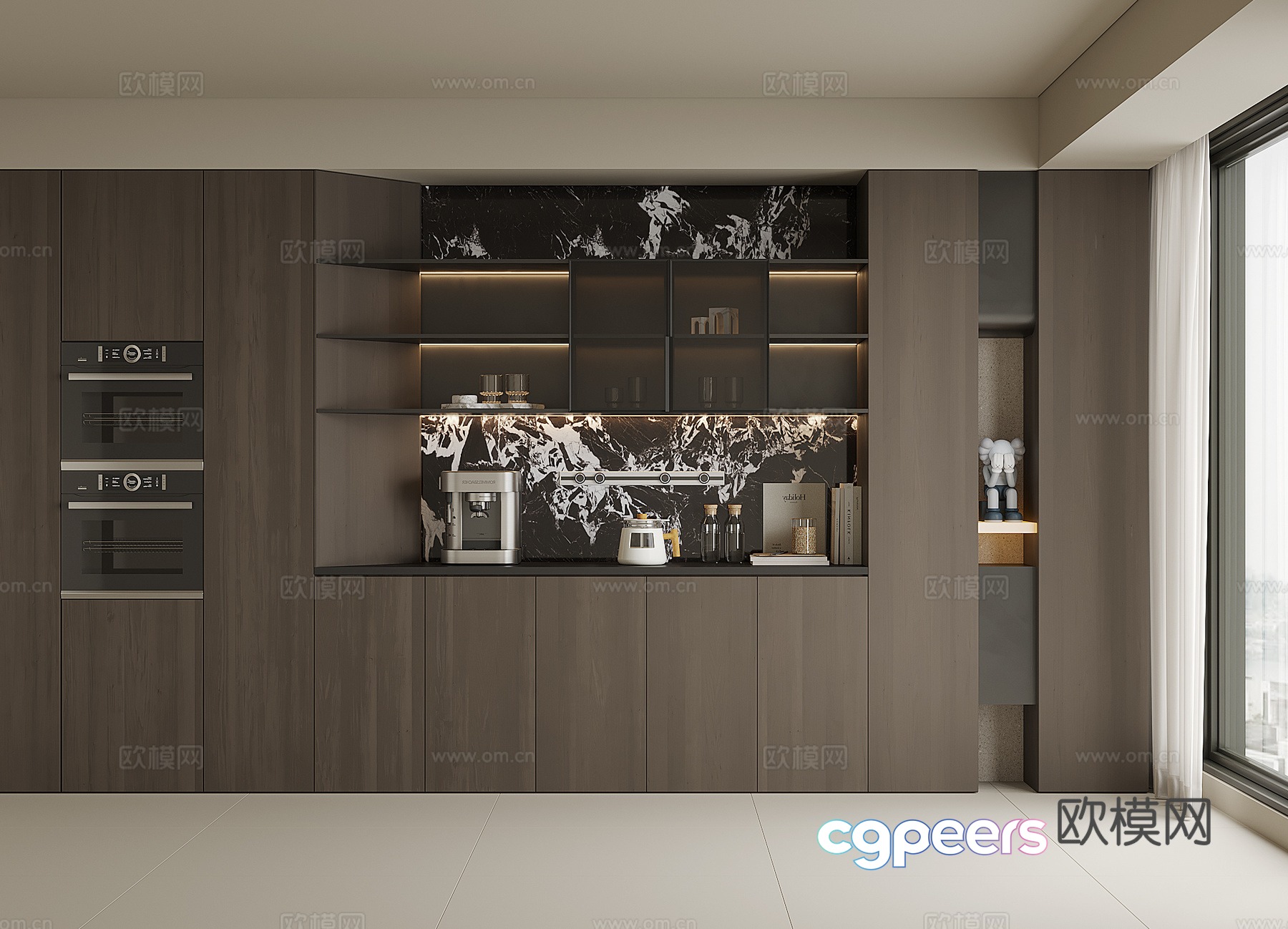 Modern wine cabinet sideboard 3D model Modern wine cabinet sideboard 3D model
