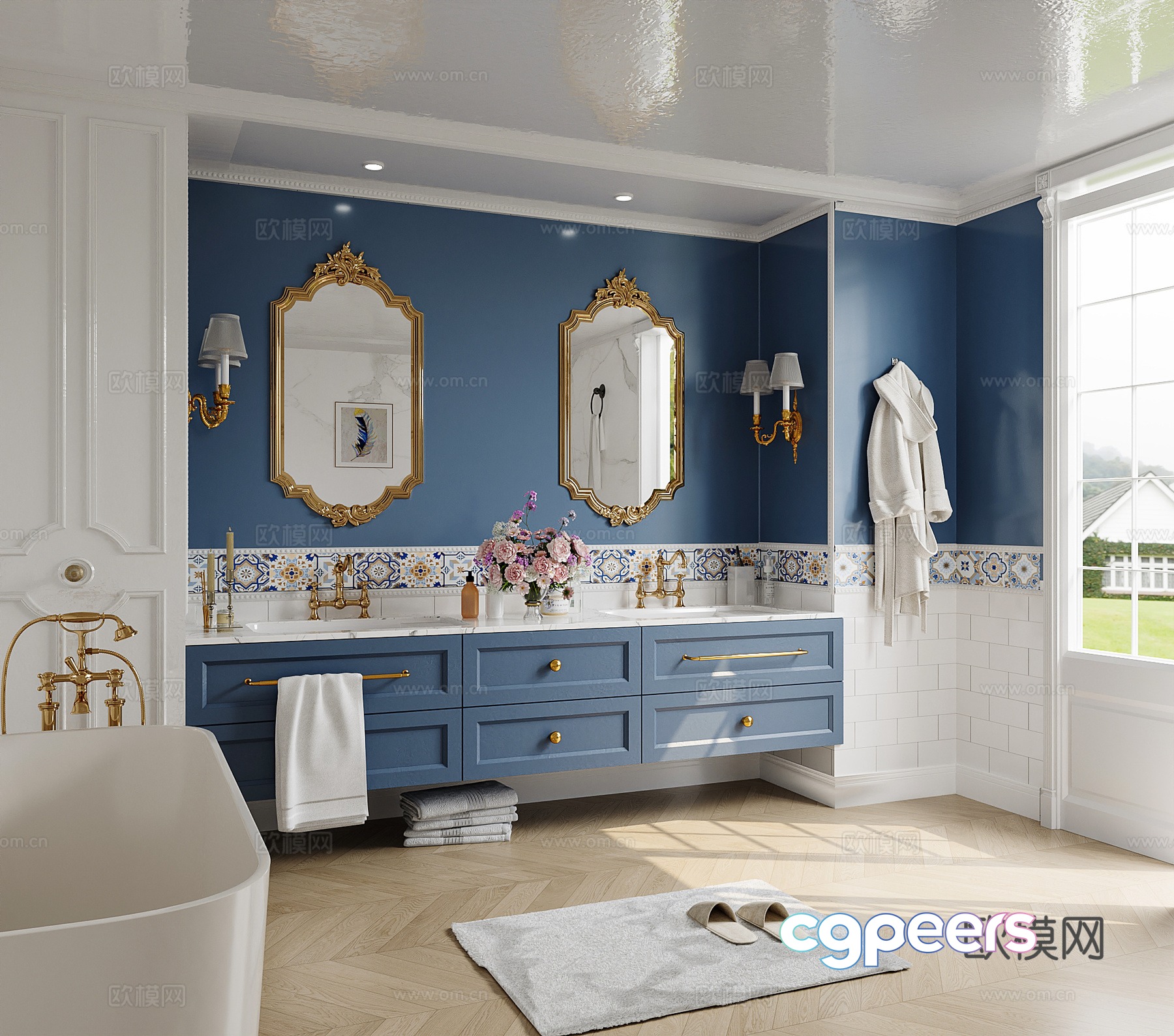 American bathroom 3D model American bathroom 3D model