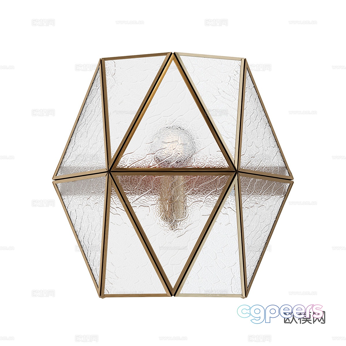 Modern light luxury ice crack glass decorative wall lamp 3d model Modern light luxury ice crack glass decorative wall lamp 3d model