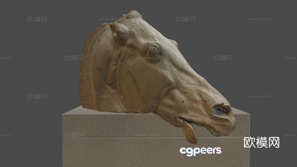 British Museum Horse Head 3D Model British Museum Horse Head 3D Model