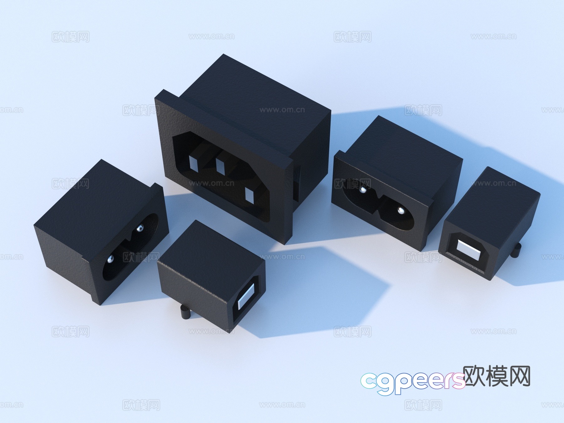 Electronic accessories Plug interface jack Electronic components 3D model Electronic accessories Plug interface jack Electronic components 3D model