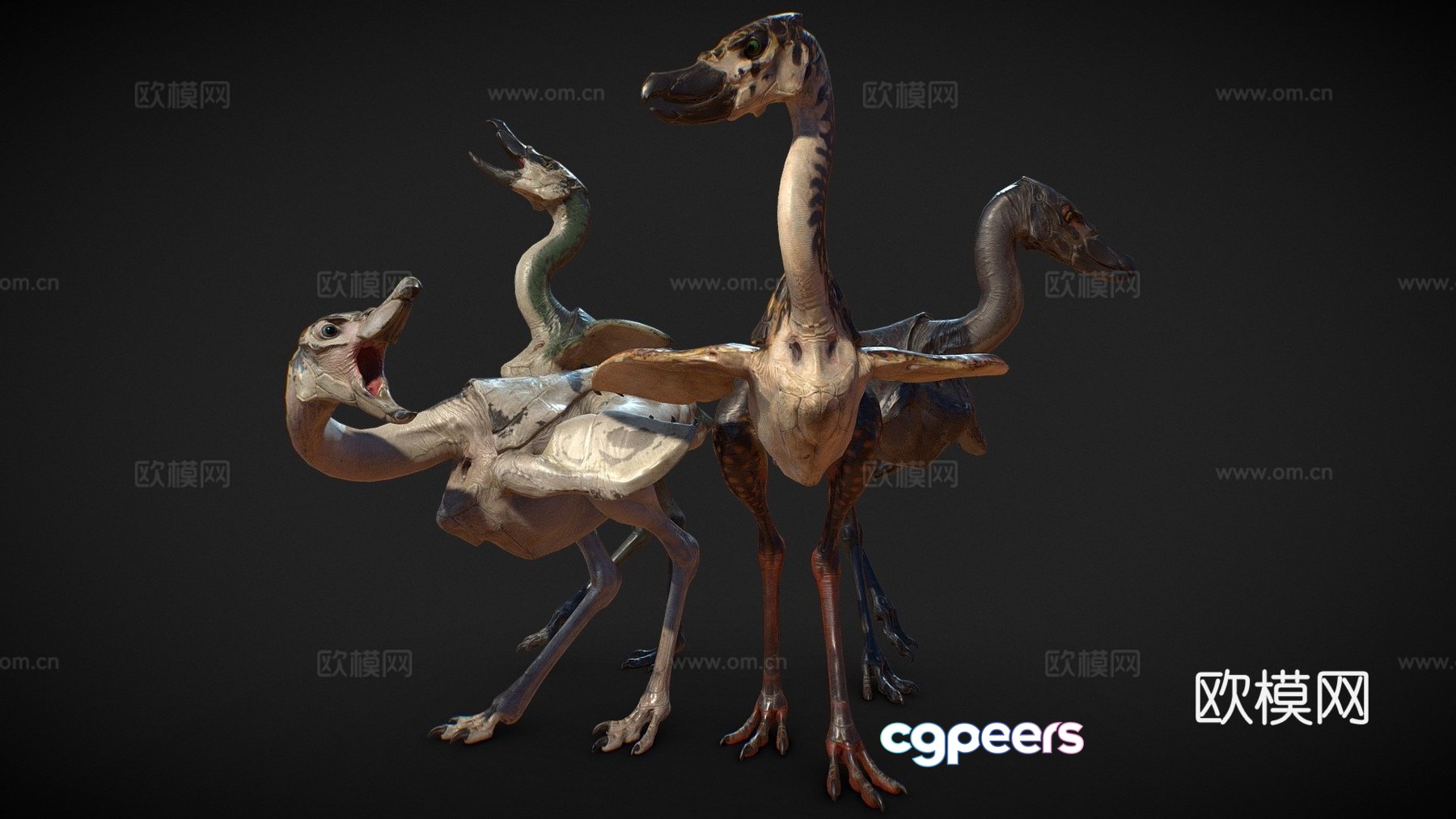 Flightless alien bird 3d model Flightless alien bird 3d model