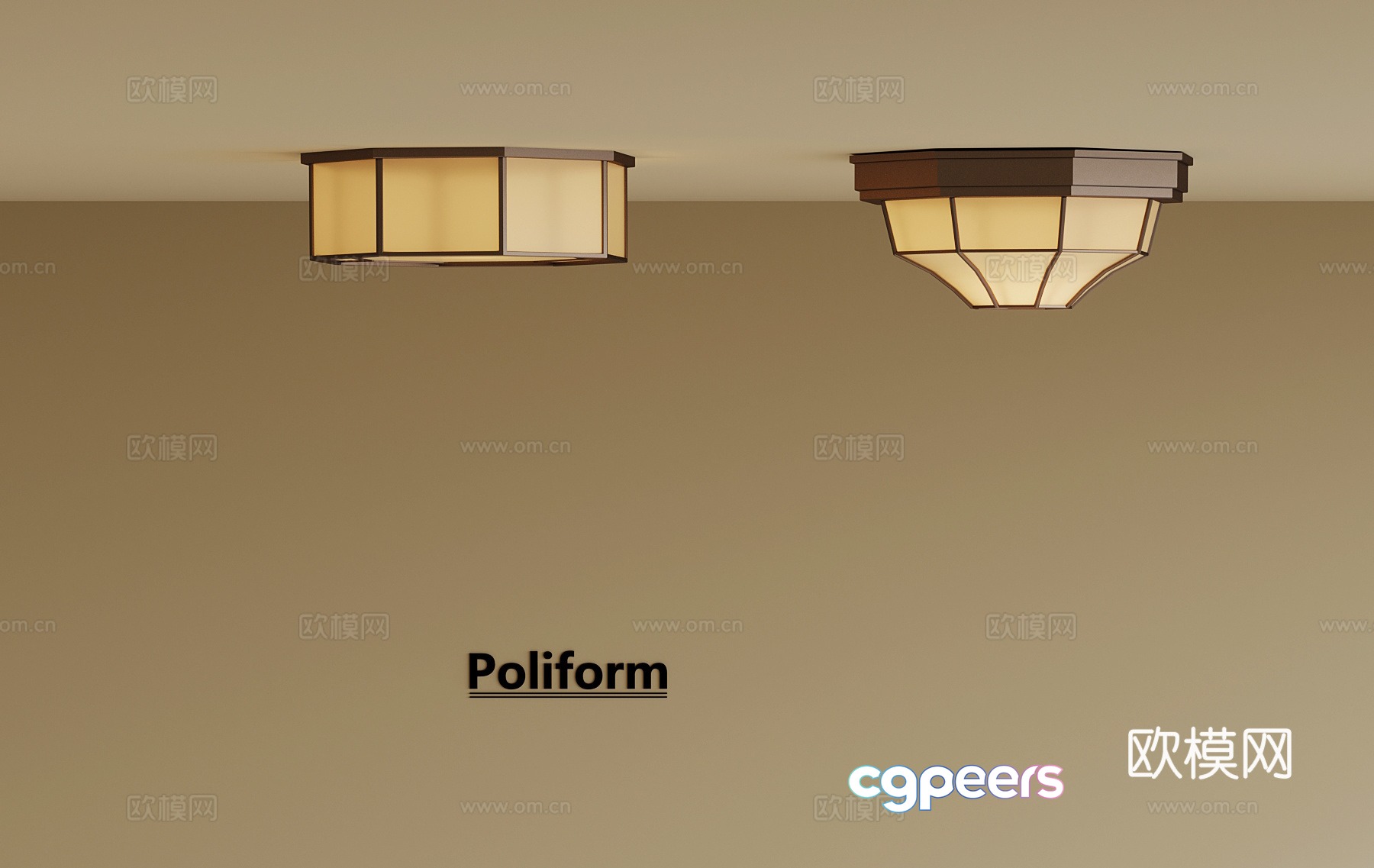 French ceiling light 3D model French ceiling light 3D model