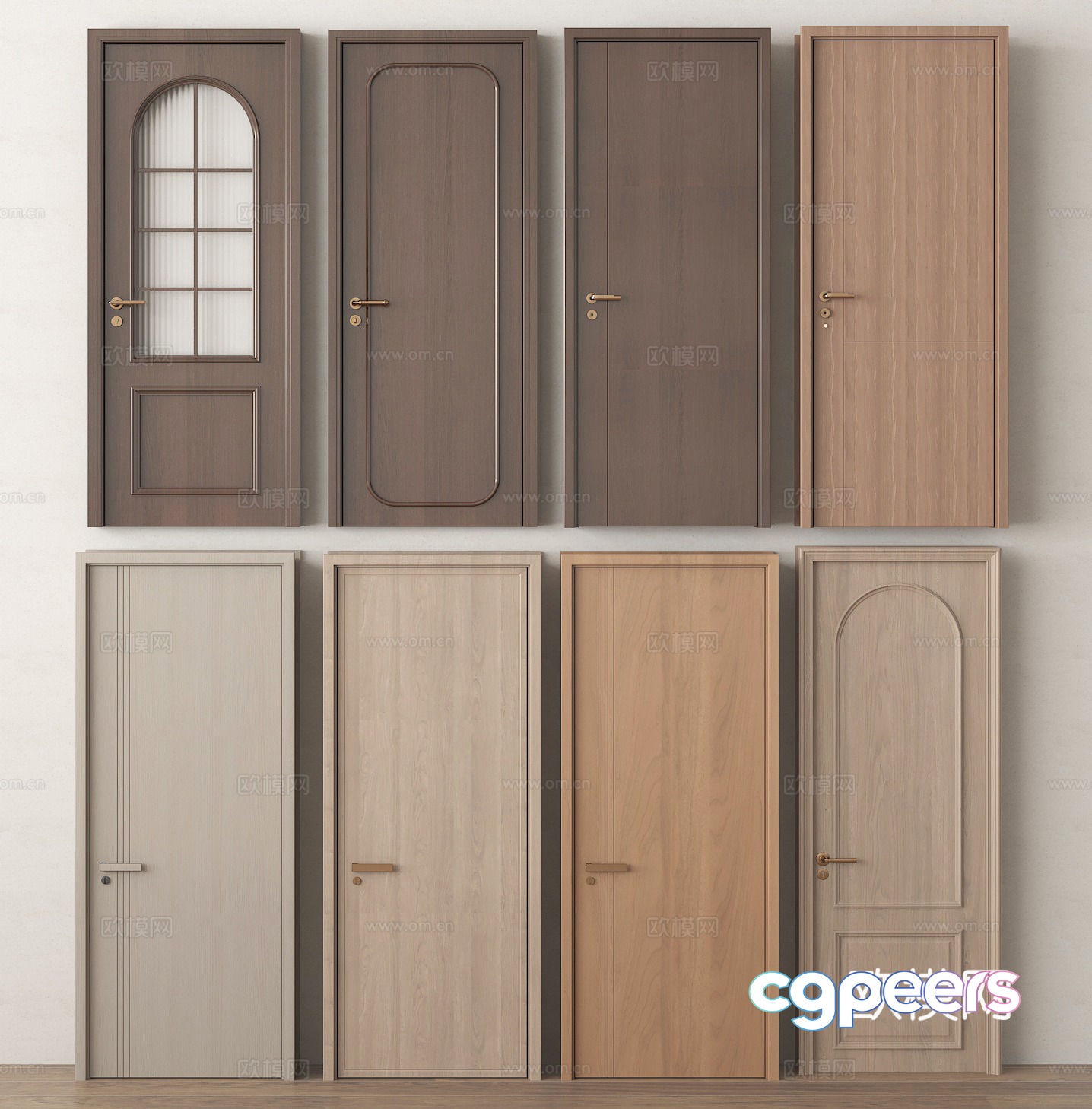 Single-open door bedroom door bathroom door 3D model Single-open door bedroom door bathroom door 3D model