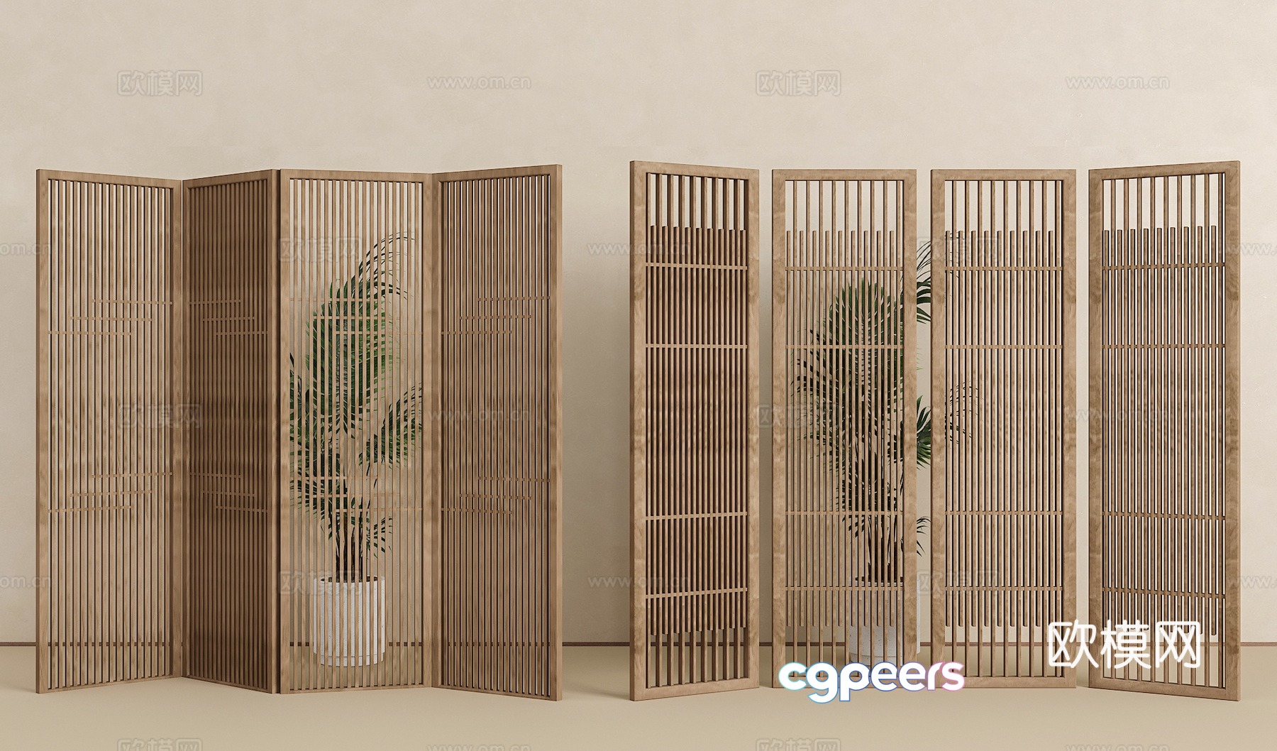 Screen partition Folding screen Folding partition 3D model Screen partition Folding screen Folding partition 3D model